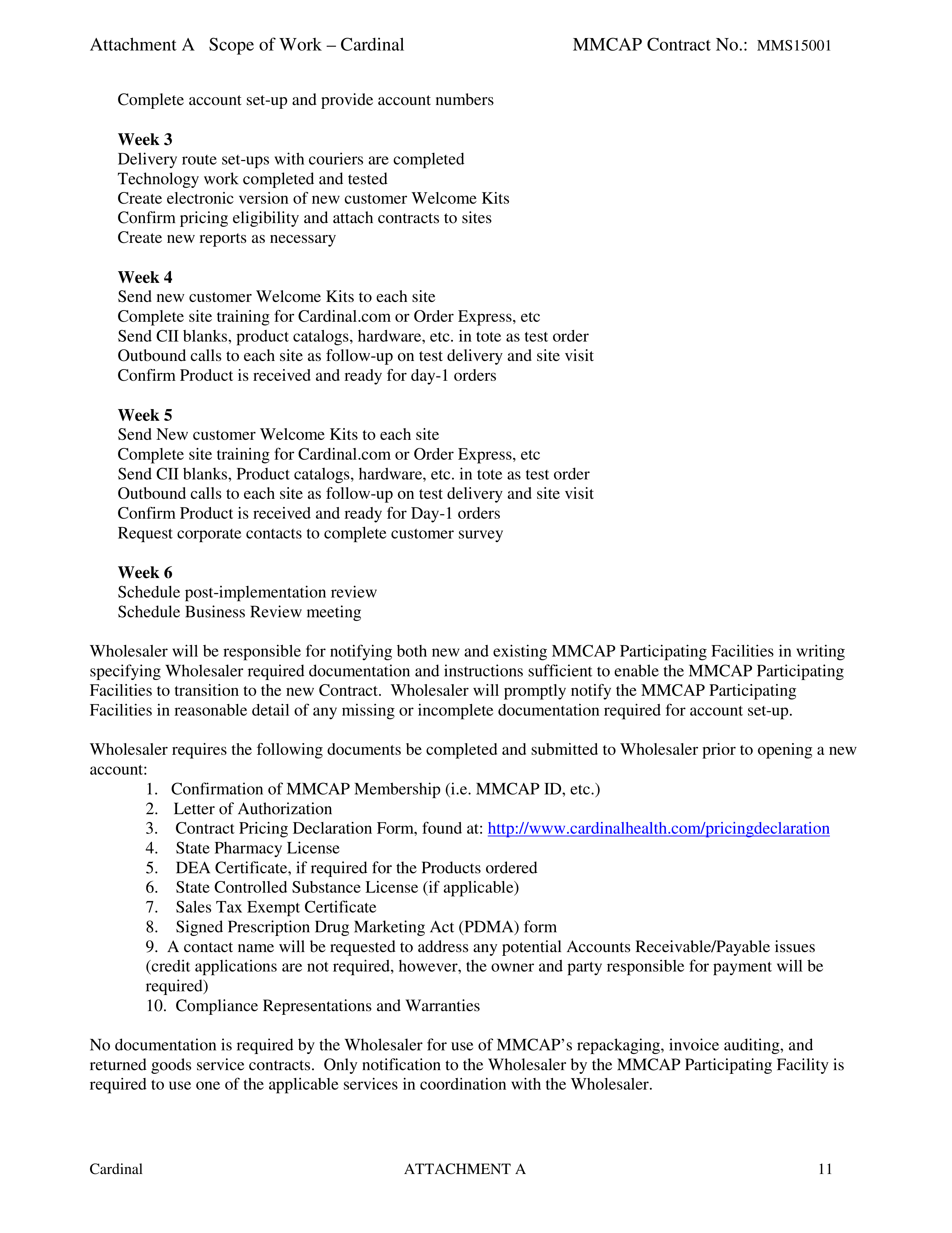 Cardinal Health Pharmaceutical Wholesaler Services Contract — page 25