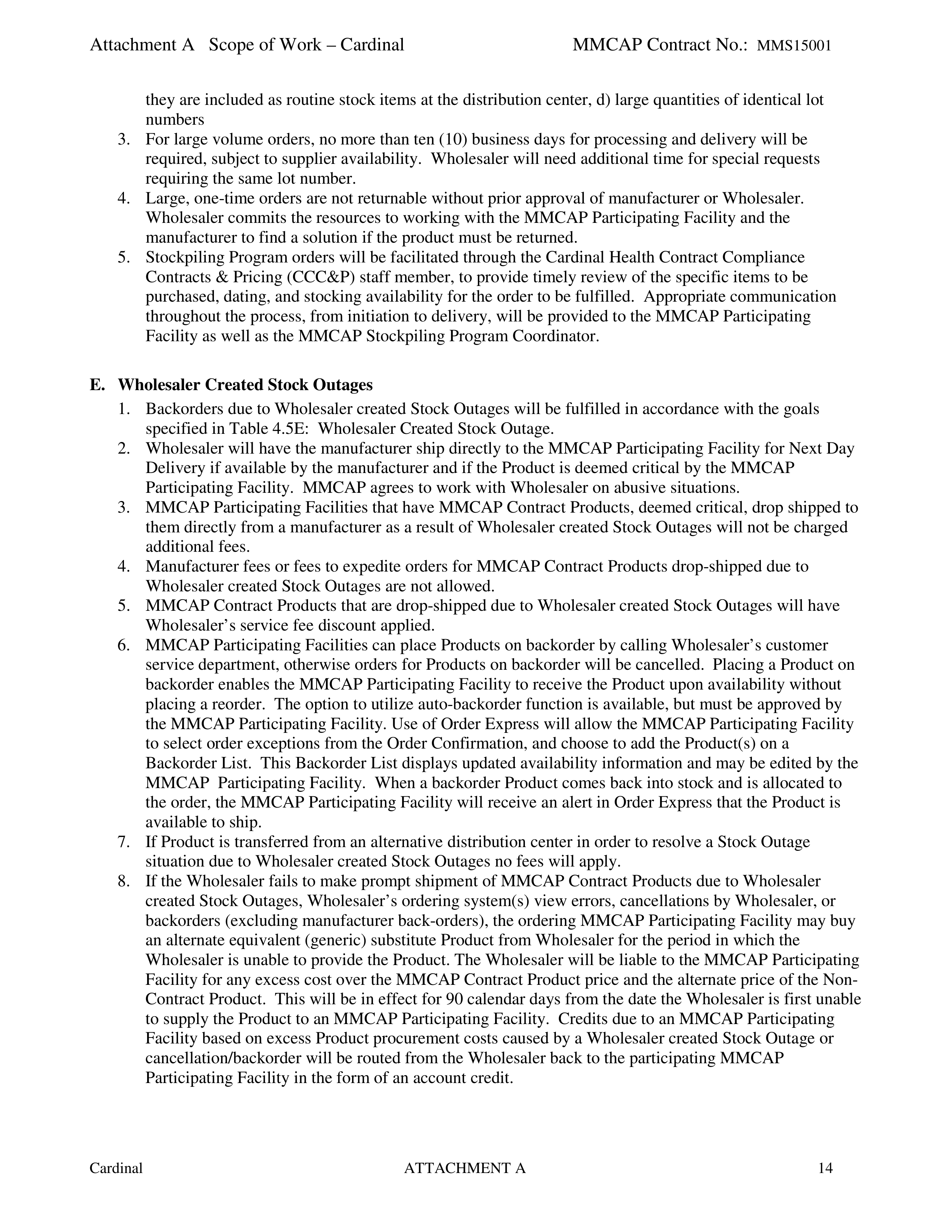 Cardinal Health Pharmaceutical Wholesaler Services Contract — page 28