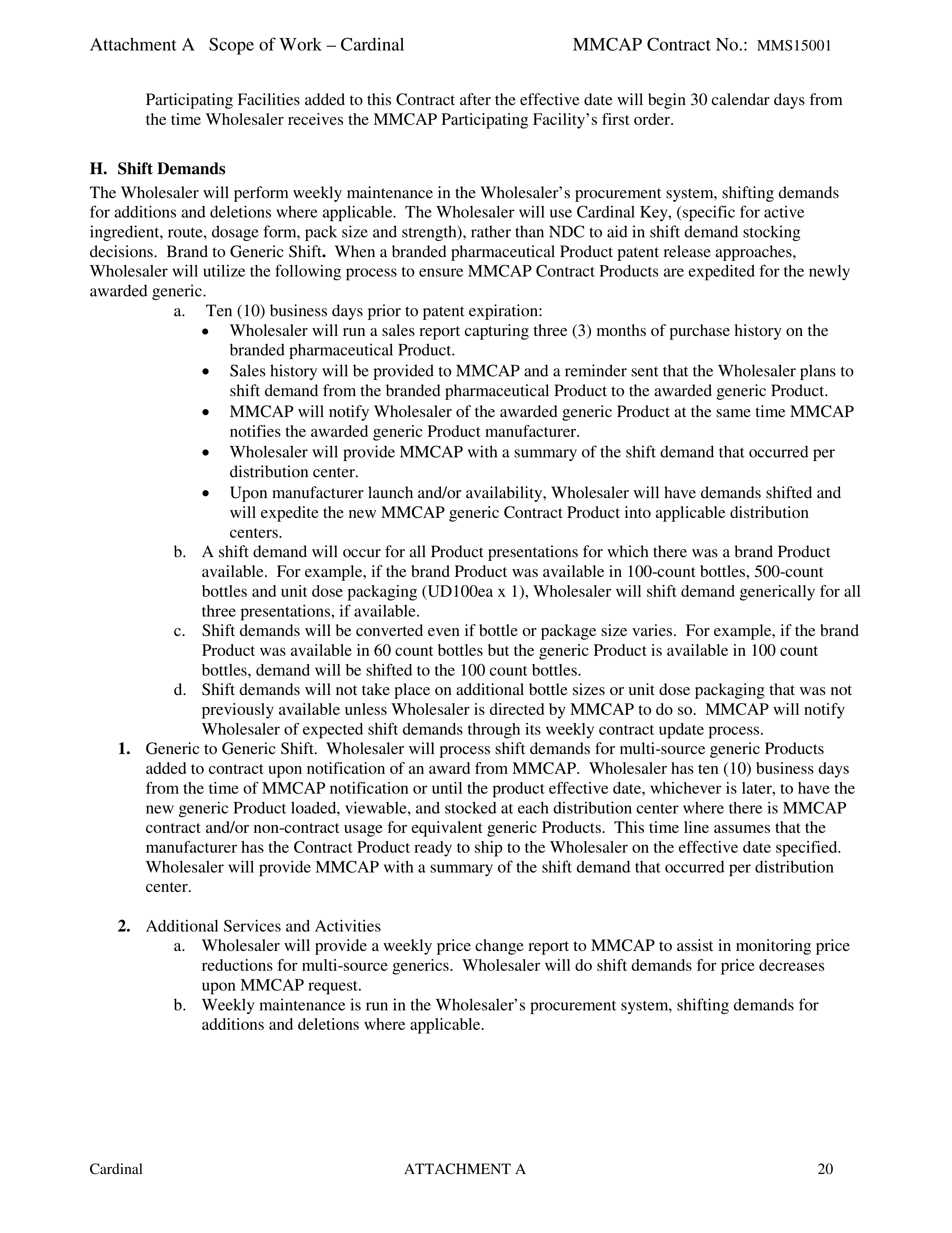 Cardinal Health Pharmaceutical Wholesaler Services Contract — page 34