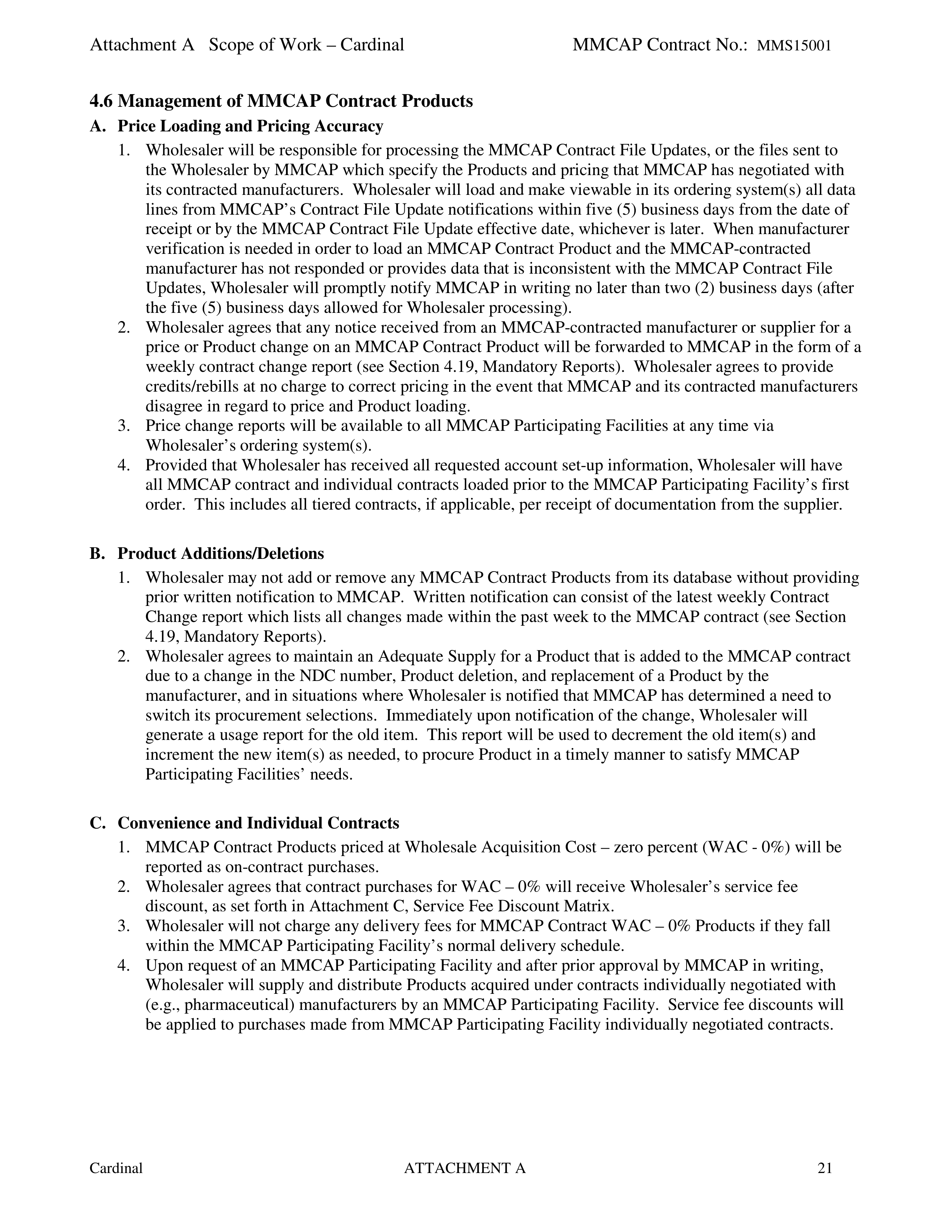 Cardinal Health Pharmaceutical Wholesaler Services Contract — page 35