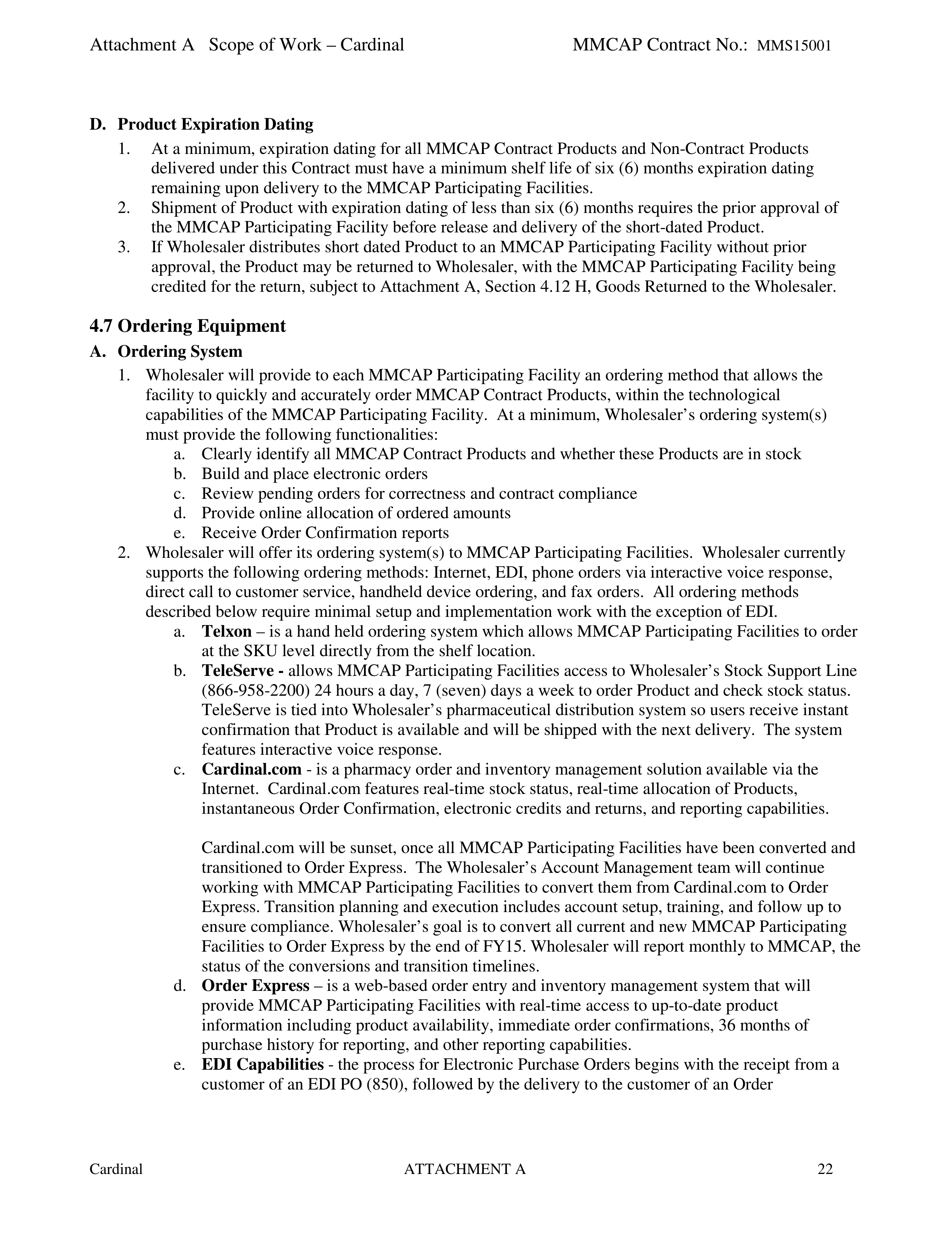 Cardinal Health Pharmaceutical Wholesaler Services Contract — page 36