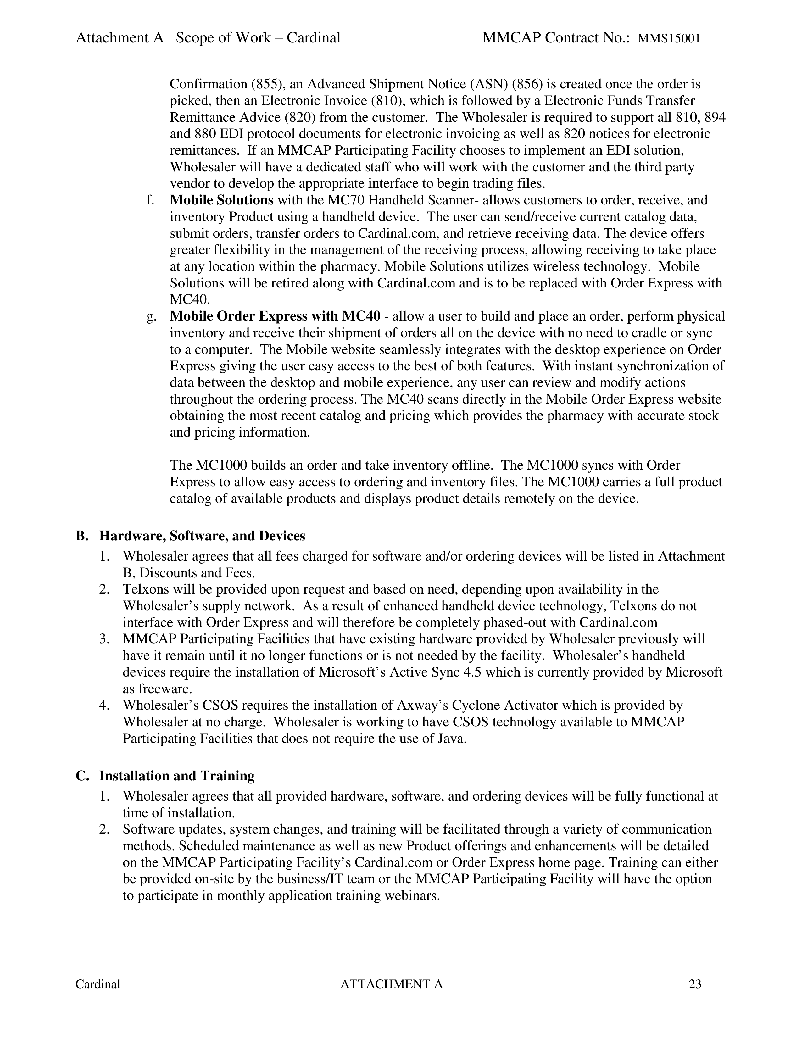 Cardinal Health Pharmaceutical Wholesaler Services Contract — page 37