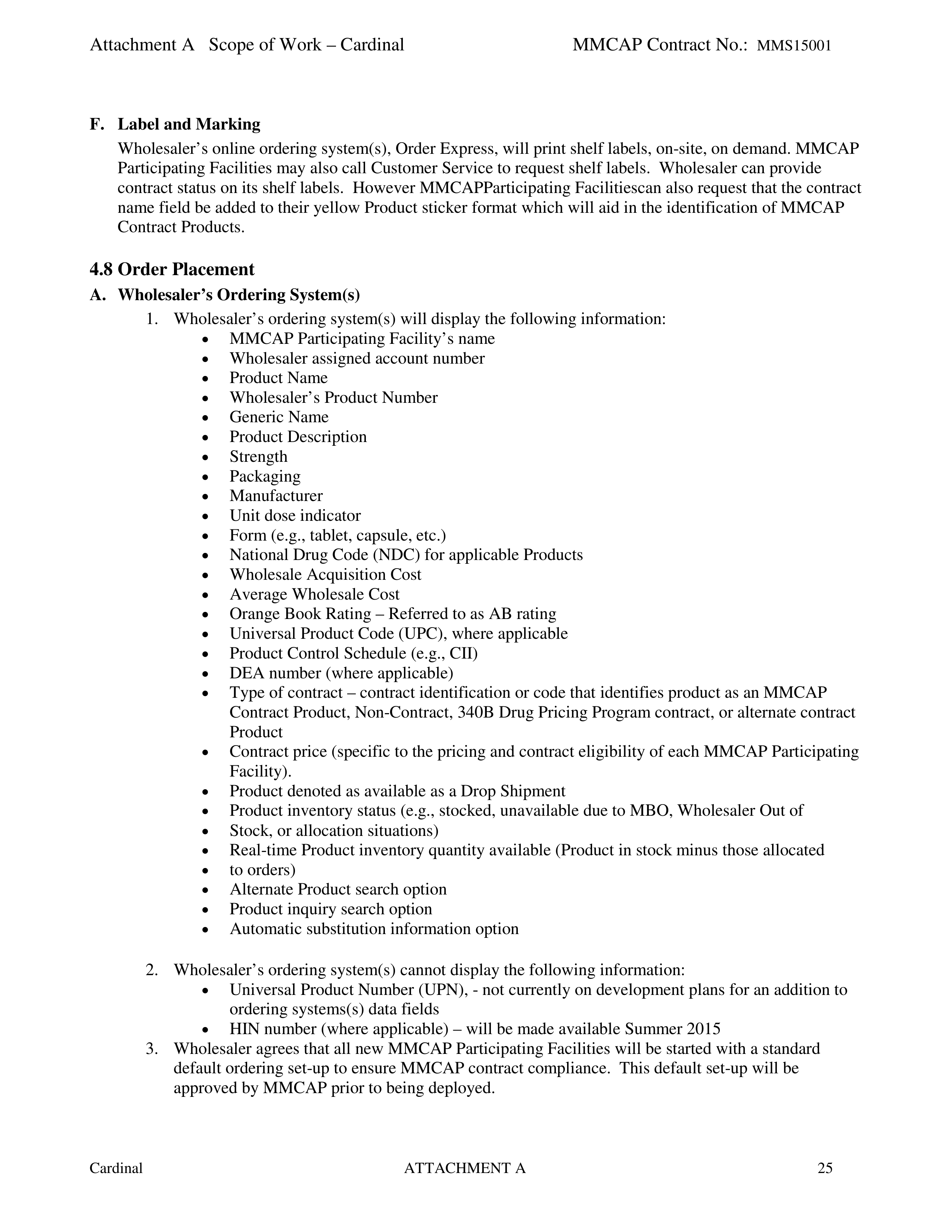 Cardinal Health Pharmaceutical Wholesaler Services Contract — page 39