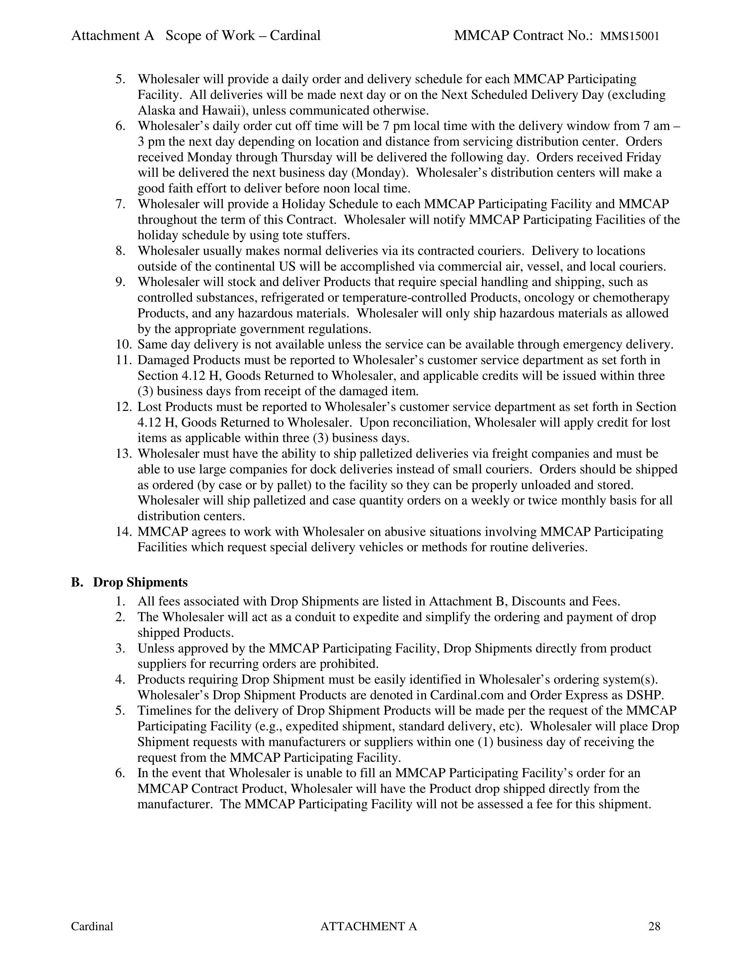 Cardinal Health Pharmaceutical Wholesaler Services Contract — page 42