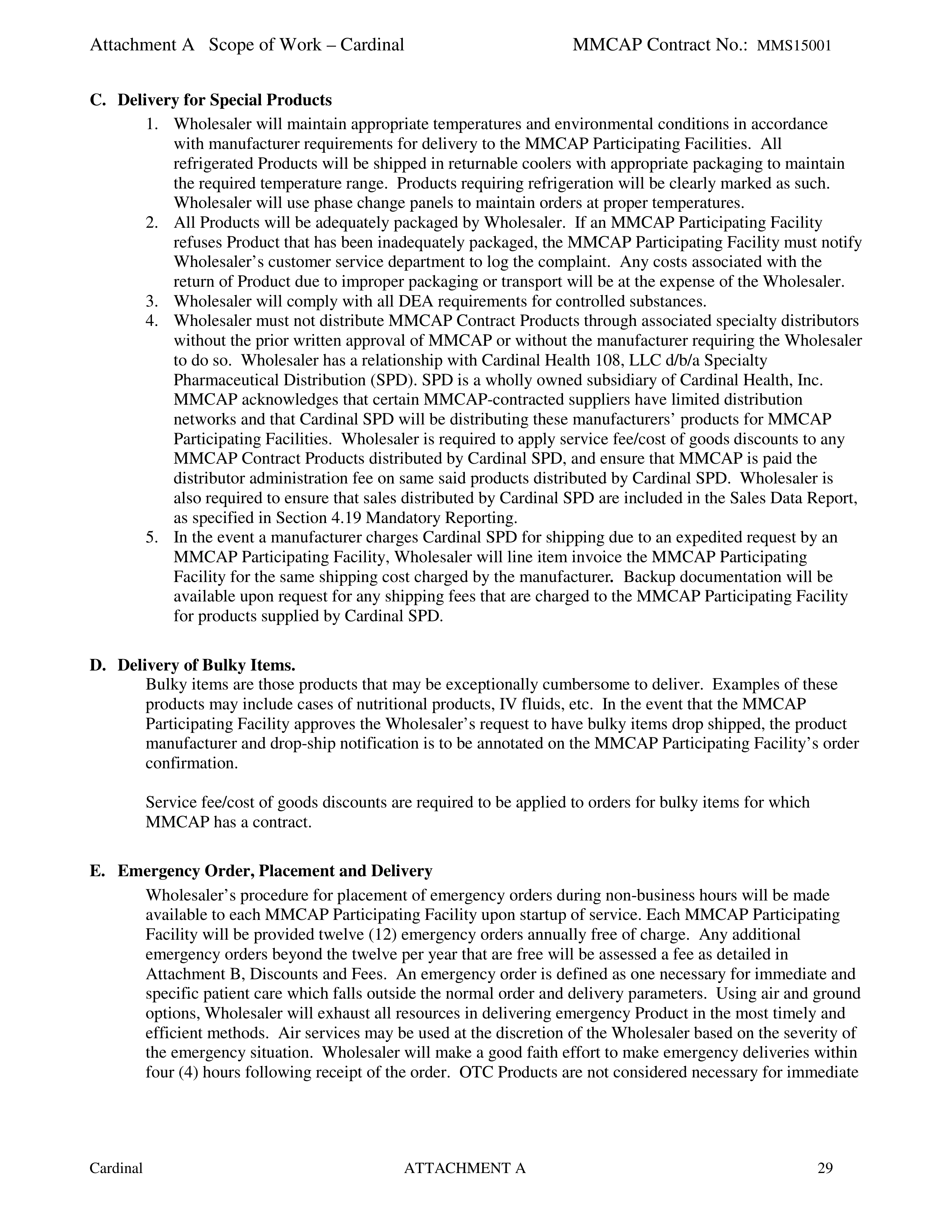 Cardinal Health Pharmaceutical Wholesaler Services Contract — page 43
