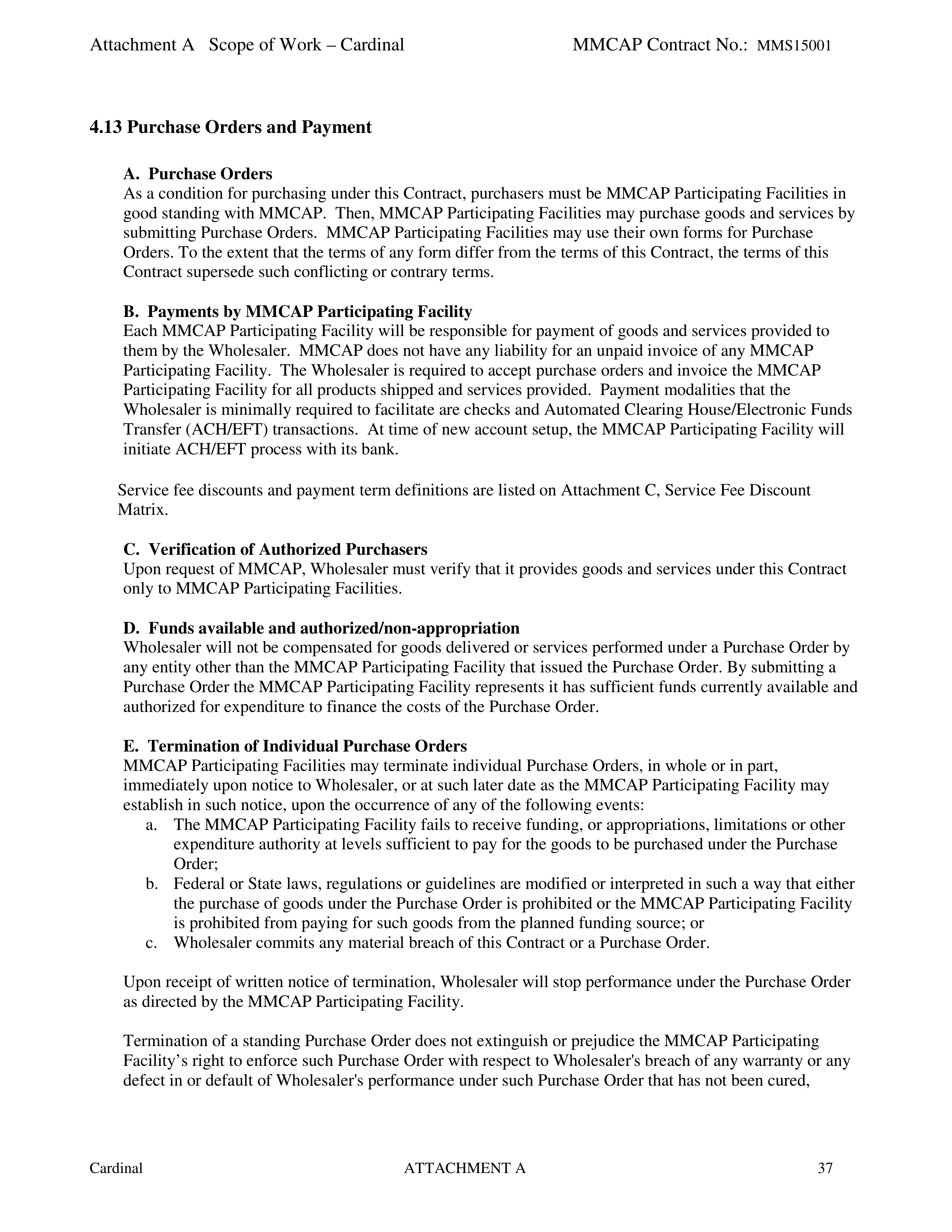 Cardinal Health Pharmaceutical Wholesaler Services Contract — page 51