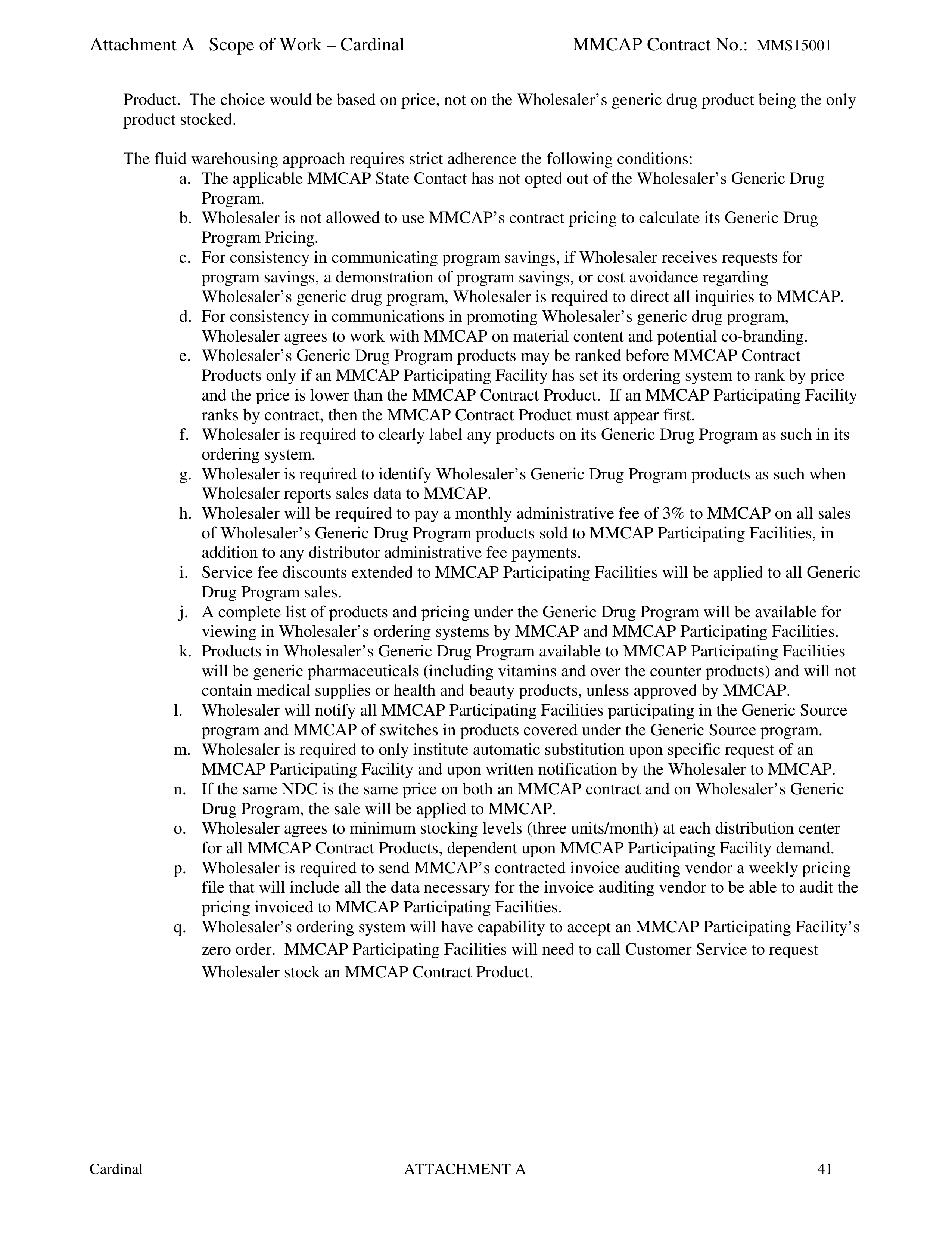 Cardinal Health Pharmaceutical Wholesaler Services Contract — page 55