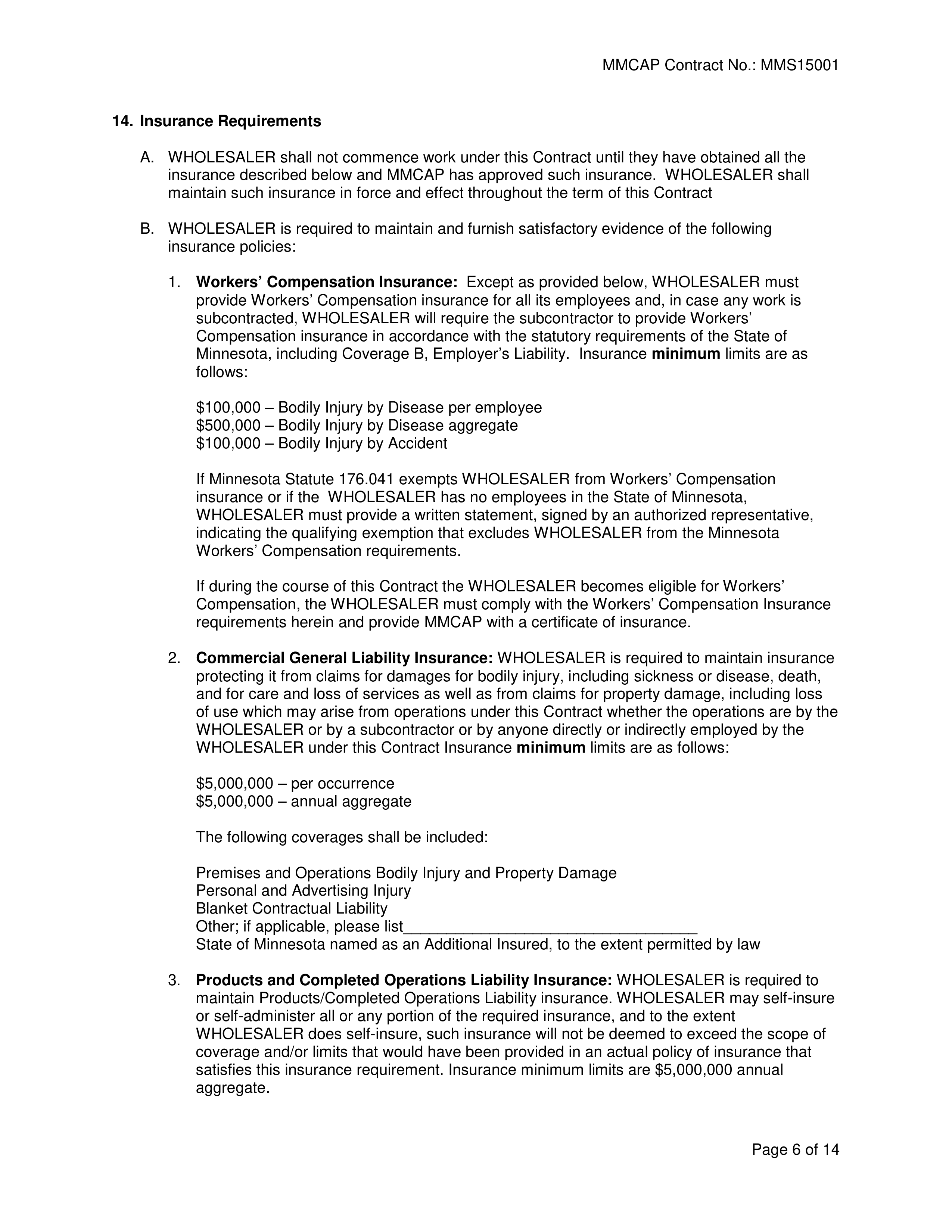 Cardinal Health Pharmaceutical Wholesaler Services Contract — page 6