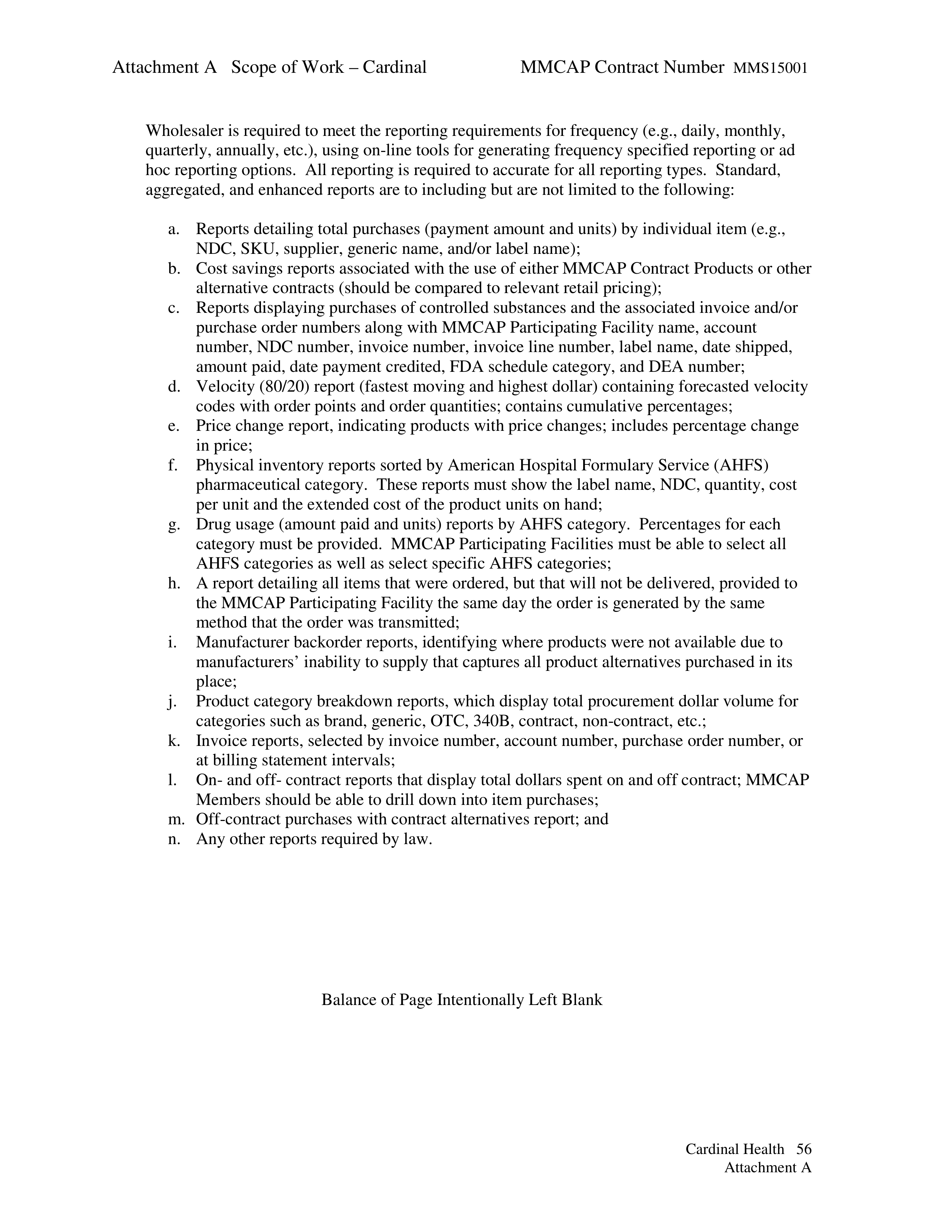 Cardinal Health Pharmaceutical Wholesaler Services Contract — page 70