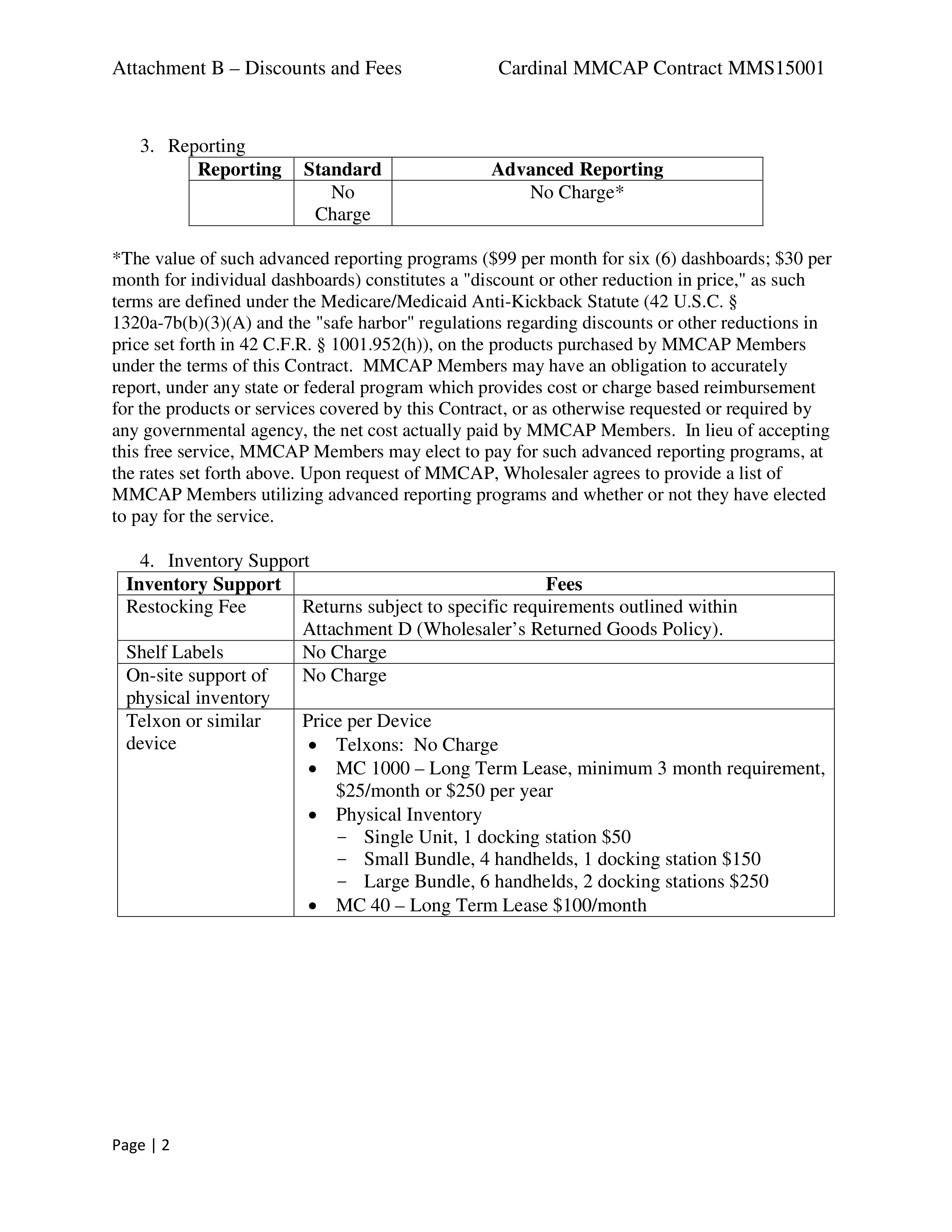 Cardinal Health Pharmaceutical Wholesaler Services Contract — page 72