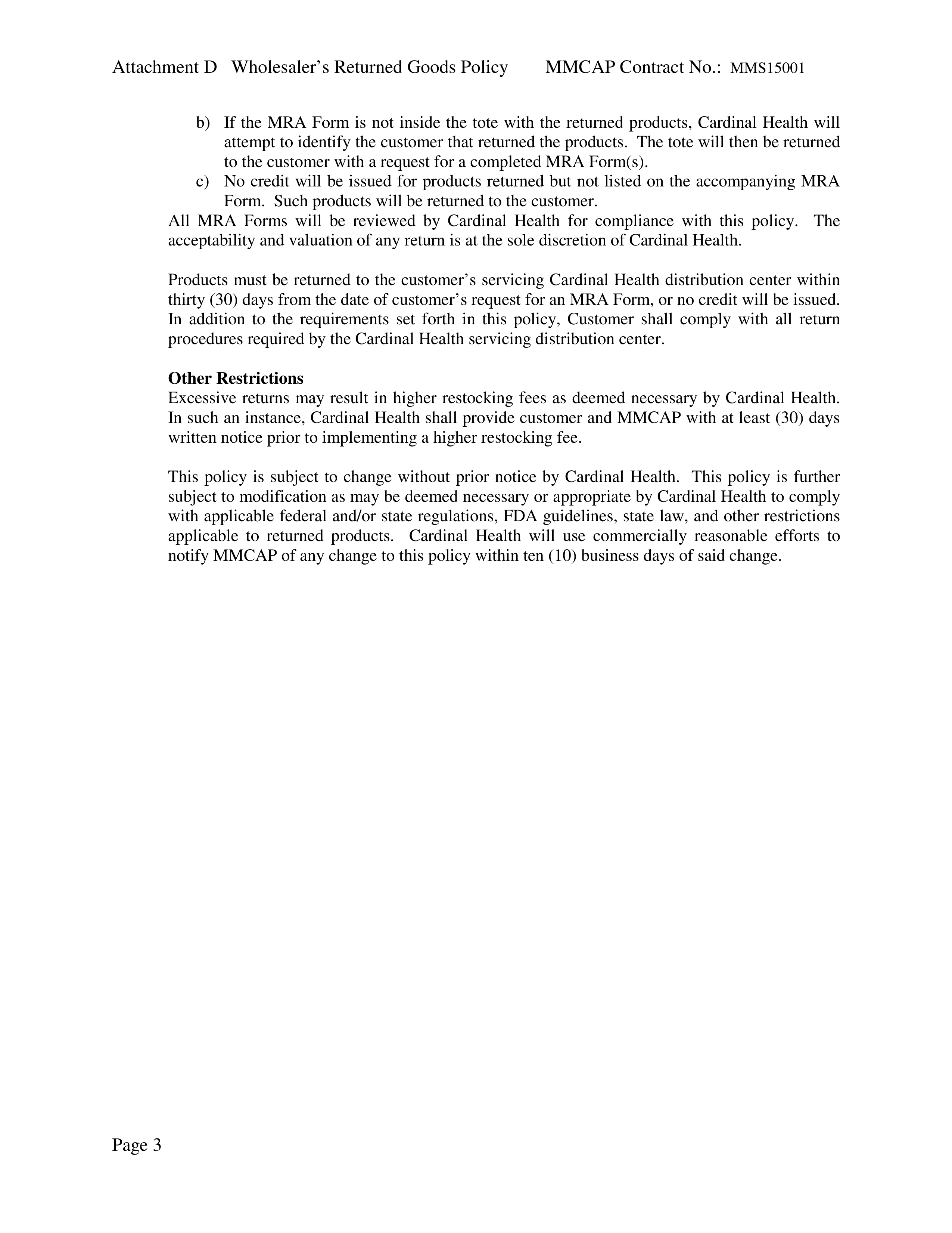 Cardinal Health Pharmaceutical Wholesaler Services Contract — page 79