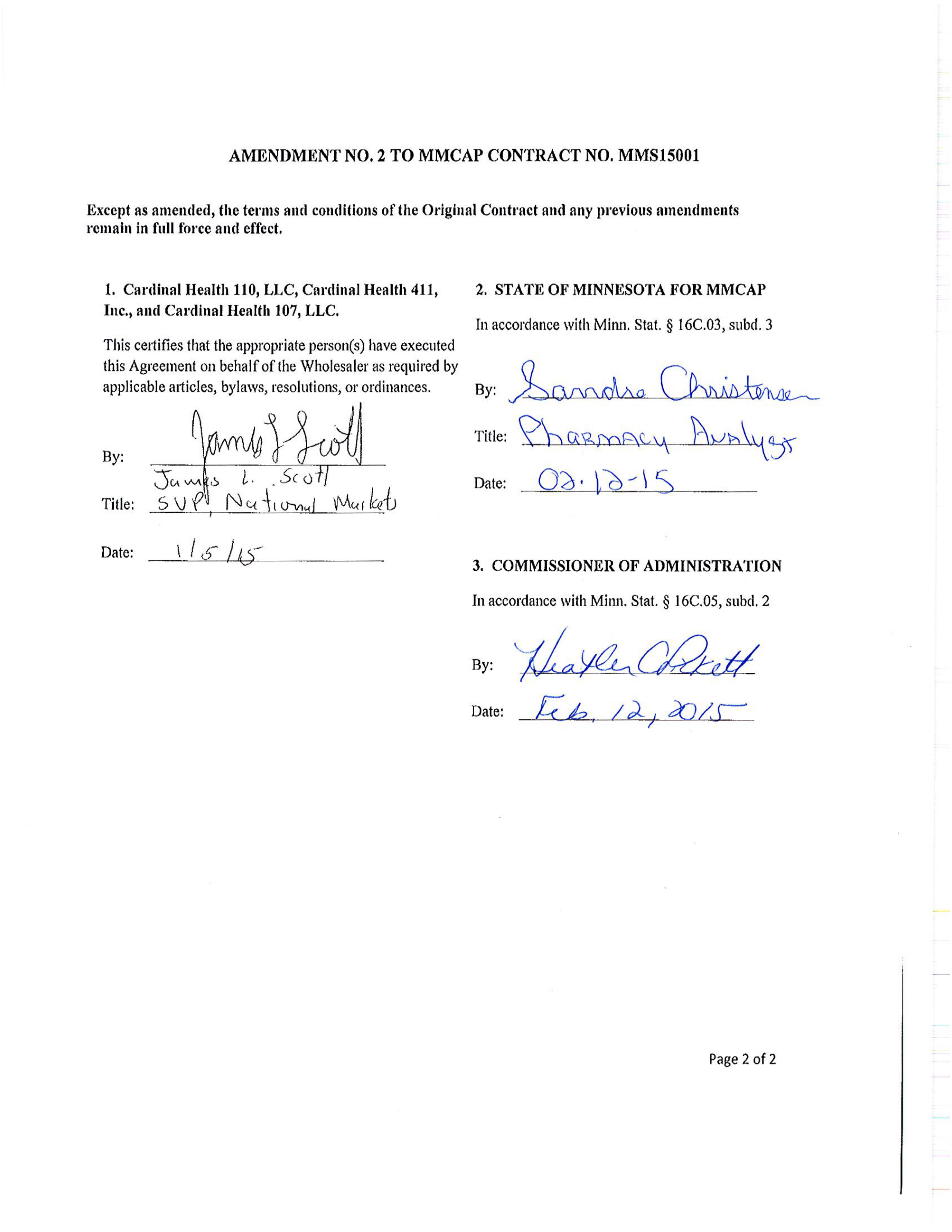 Cardinal Health Pharmaceutical Wholesaler Services Contract — page 85
