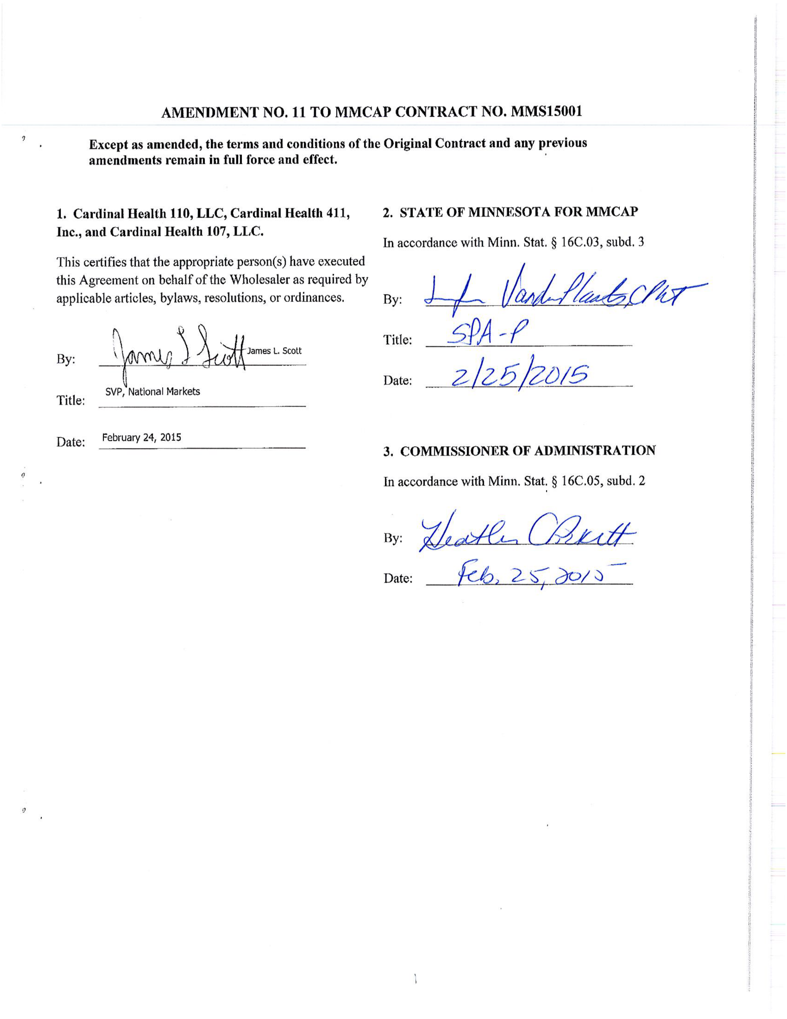 Cardinal Health Pharmaceutical Wholesaler Services Contract — page 98