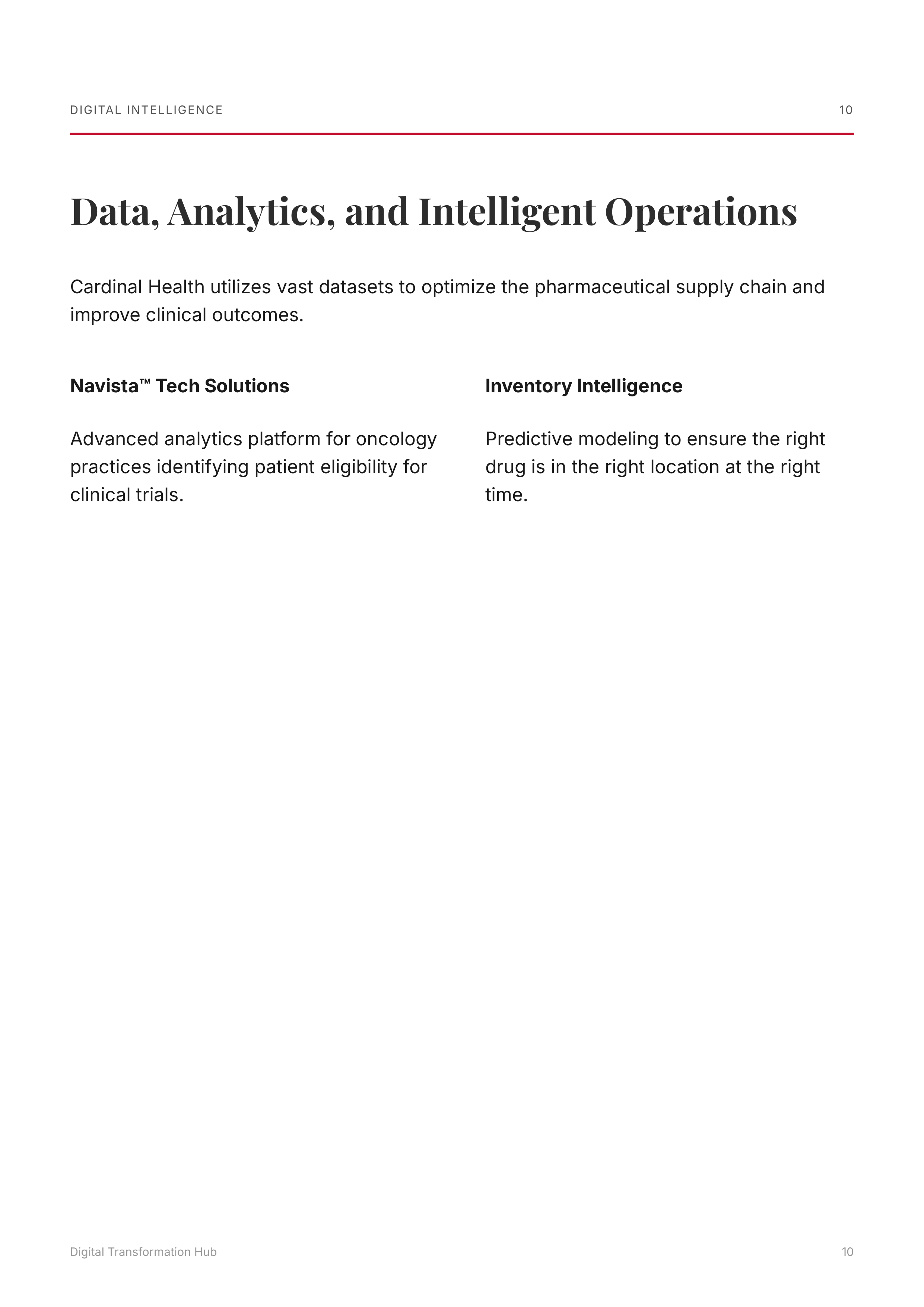 Cardinal Health Pharmaceutical and Specialty Solutions Portfolio — page 10