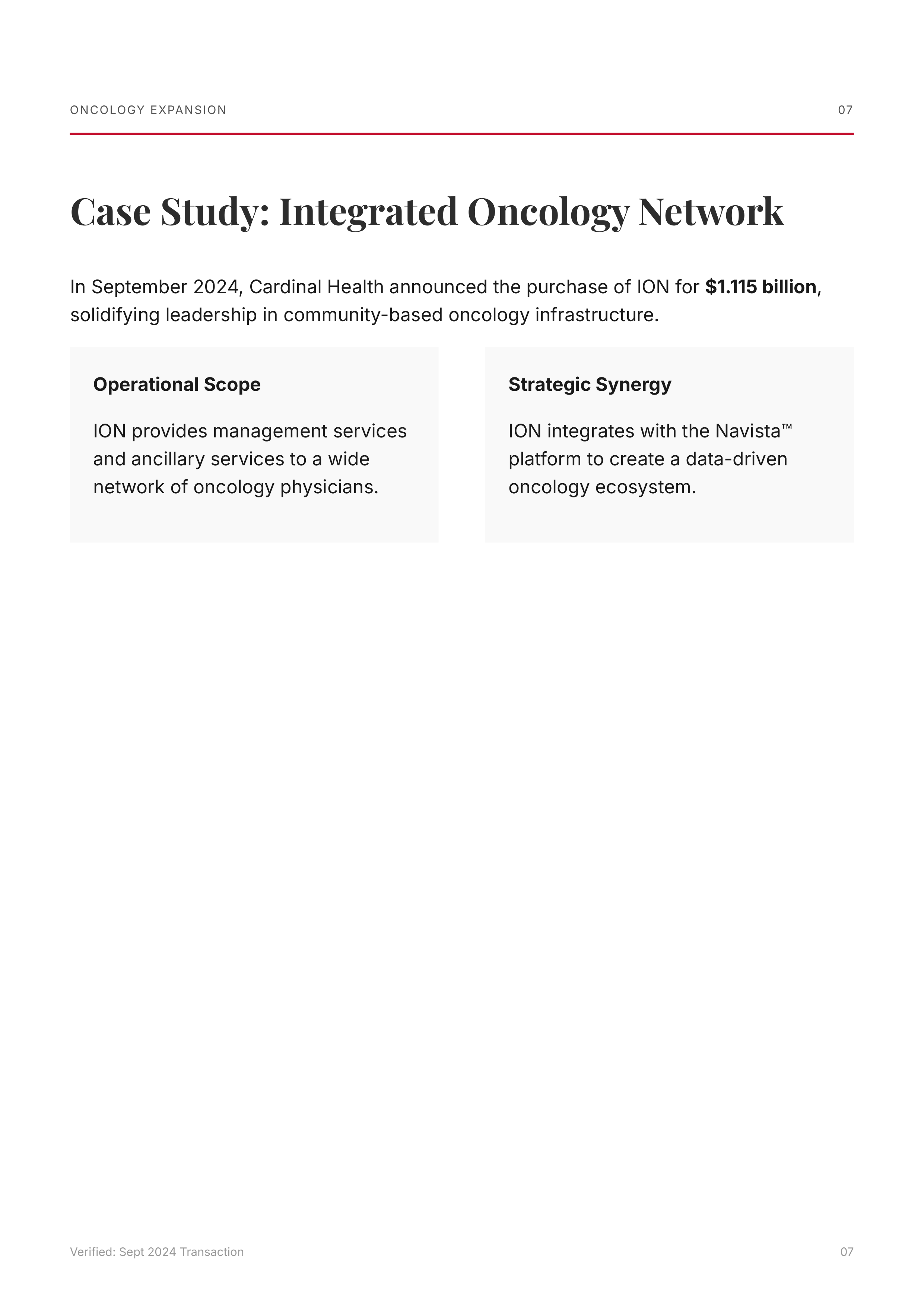 Cardinal Health Pharmaceutical and Specialty Solutions Portfolio — page 7
