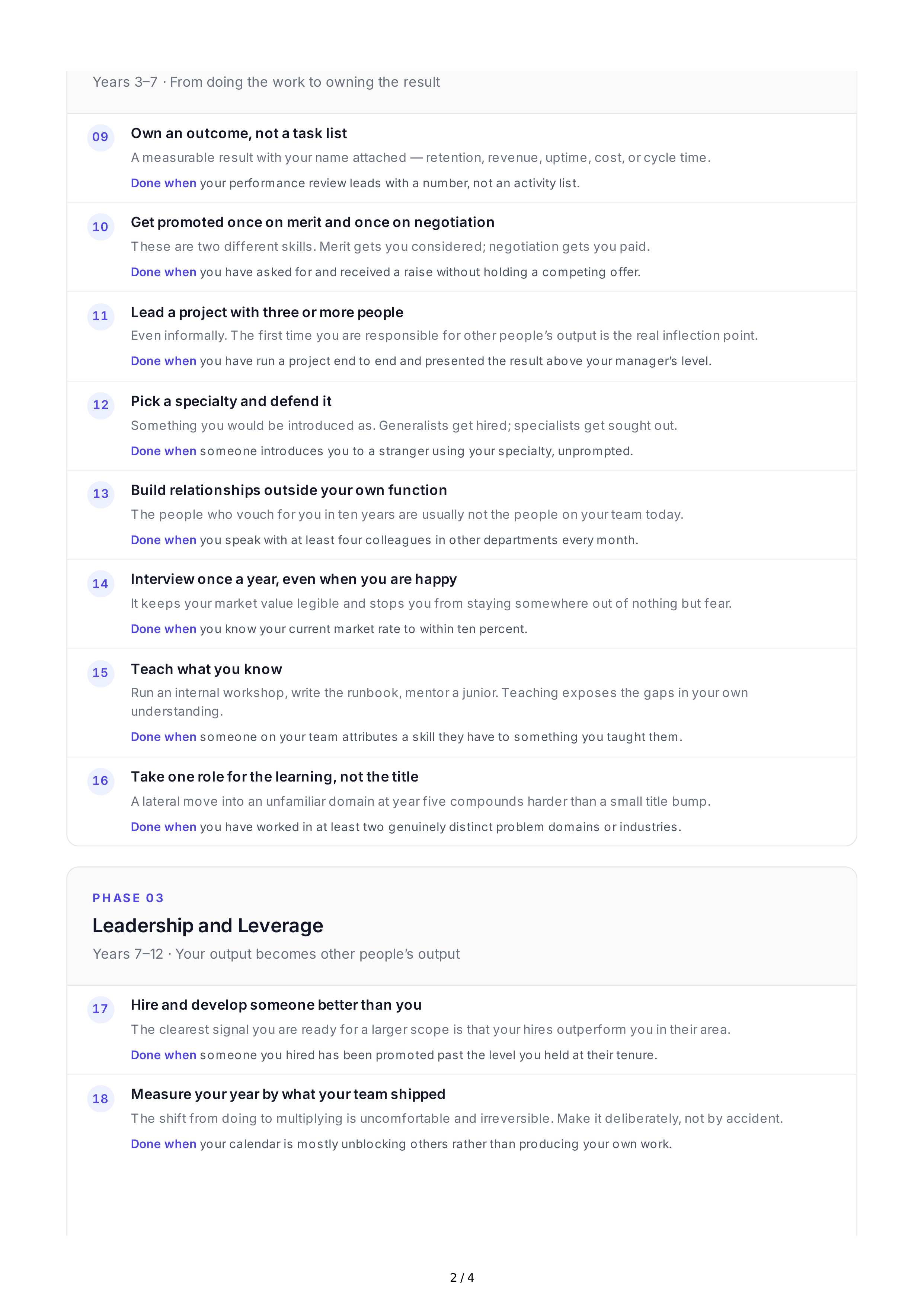 Career Growth Life Goals — page 2