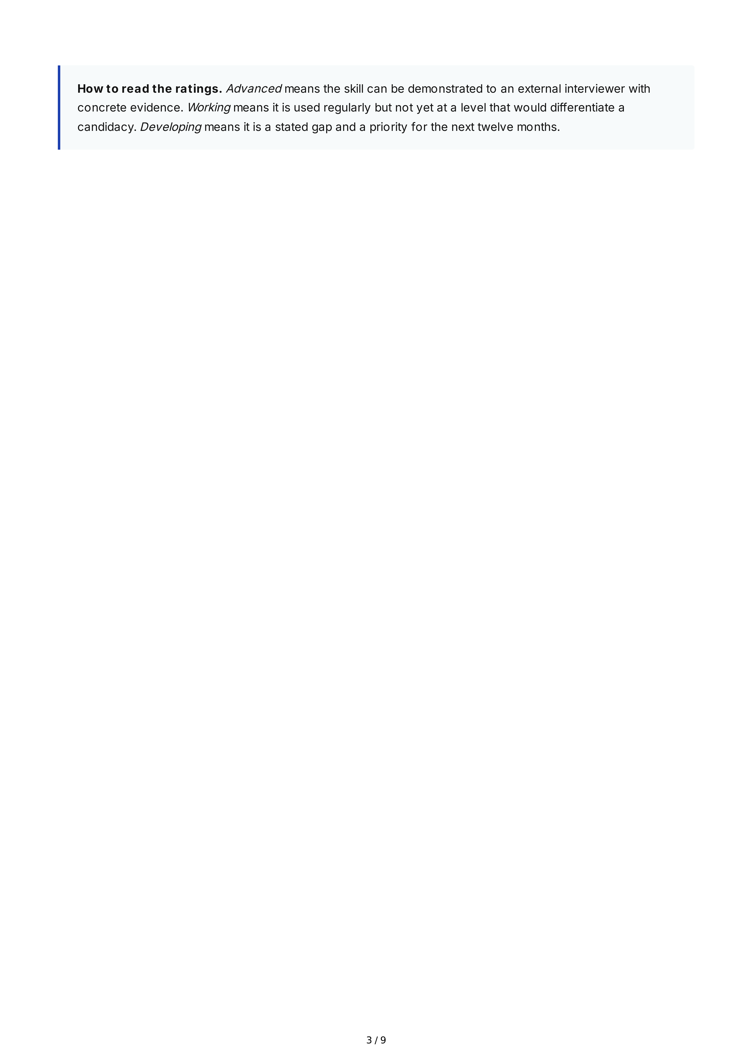 Career Opportunity Professional Goals — page 3