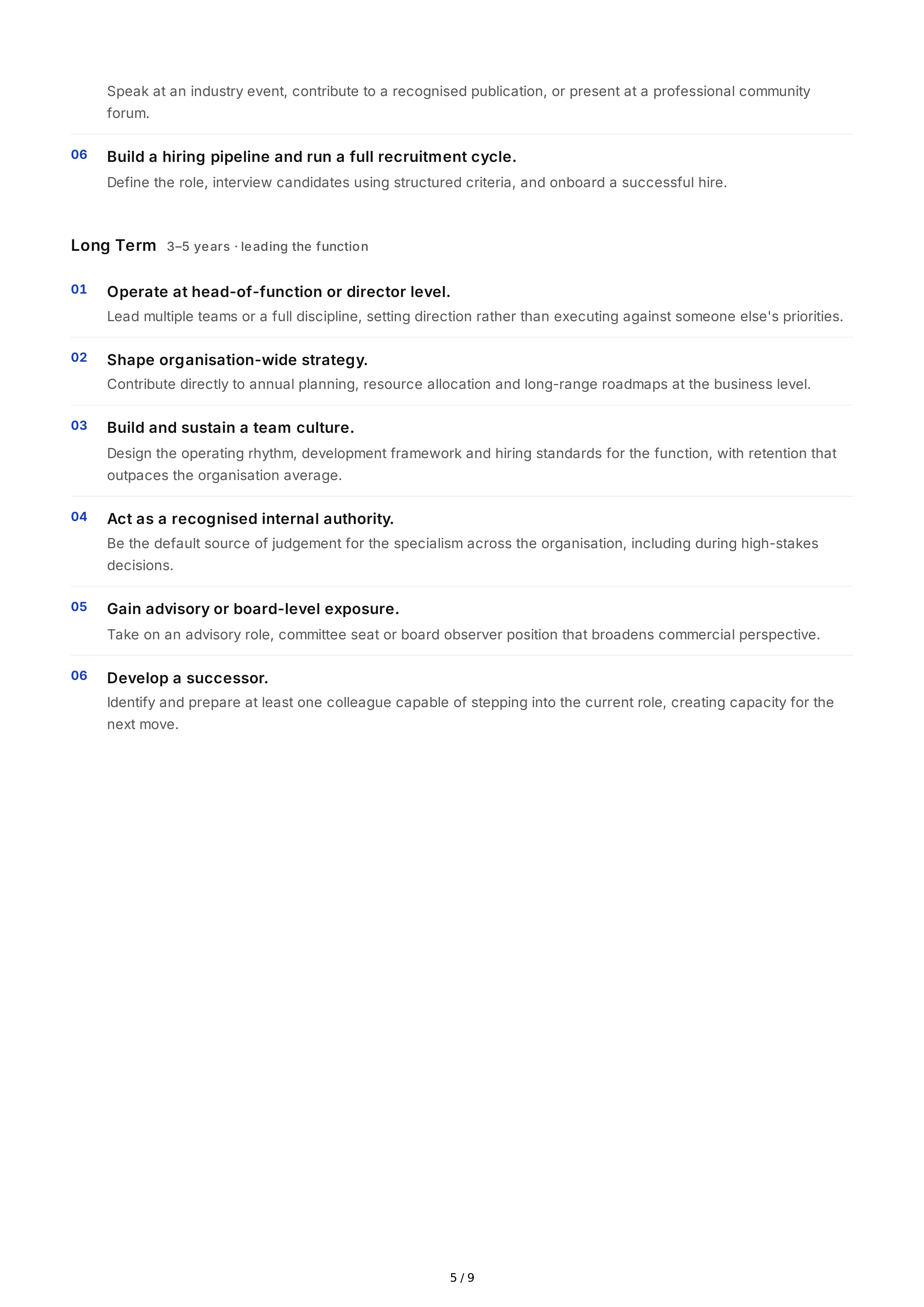 Career Opportunity Professional Goals — page 5
