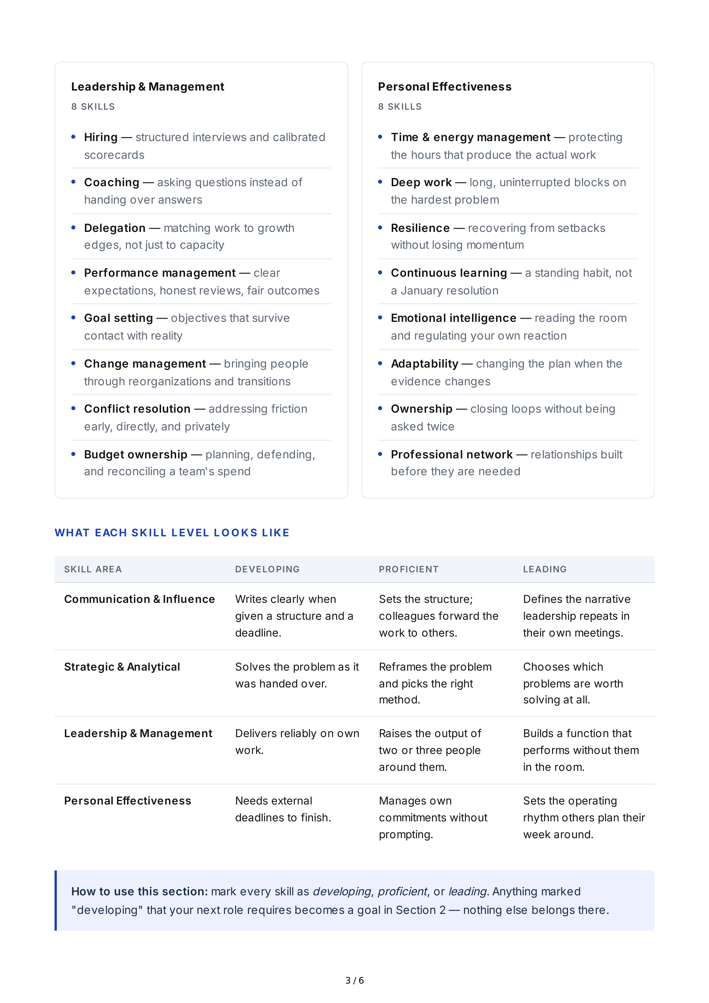 Career Success Professional Goals — page 3