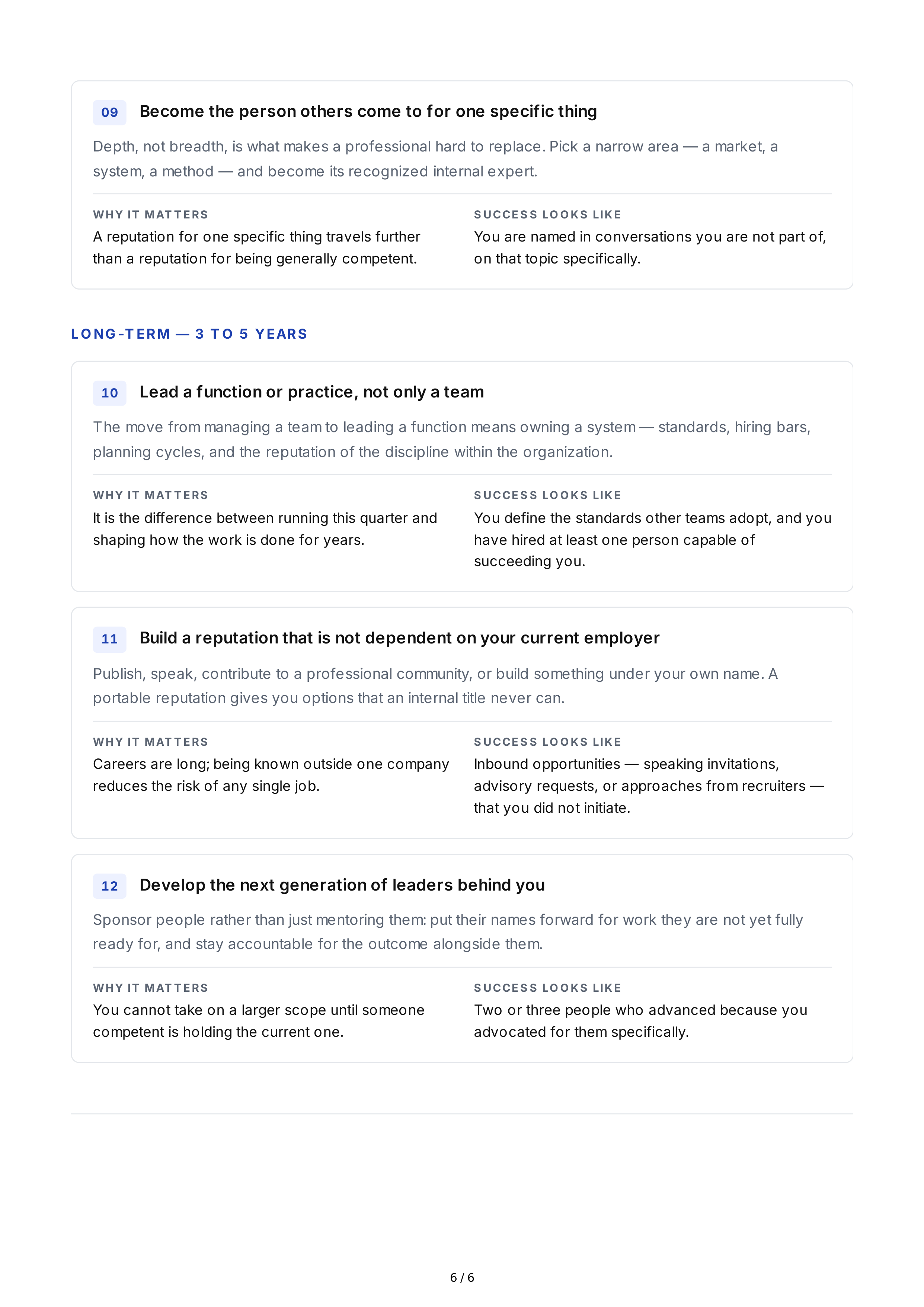 Career Success Professional Goals — page 6