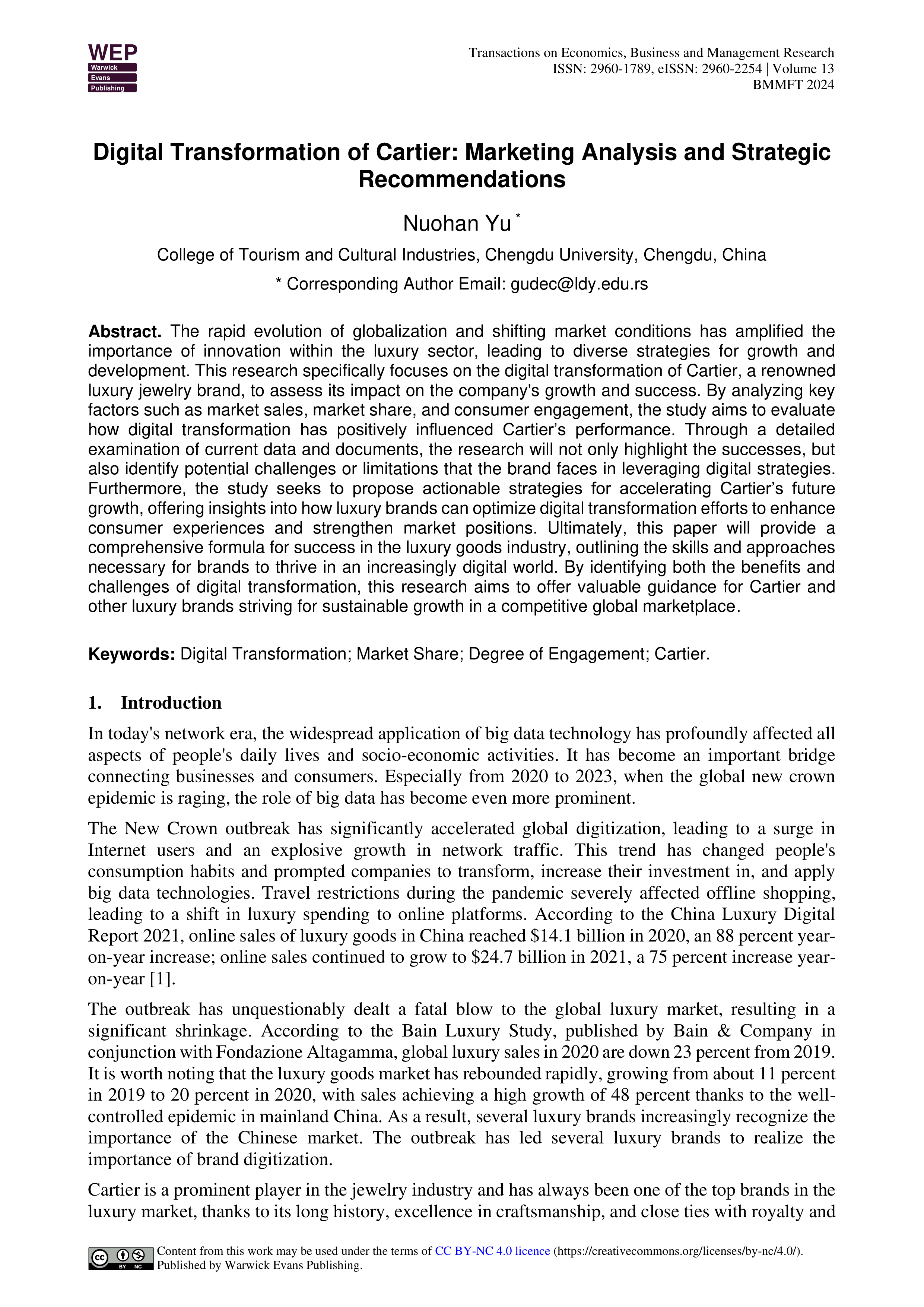 Cartier Marketing Strategy — page 1