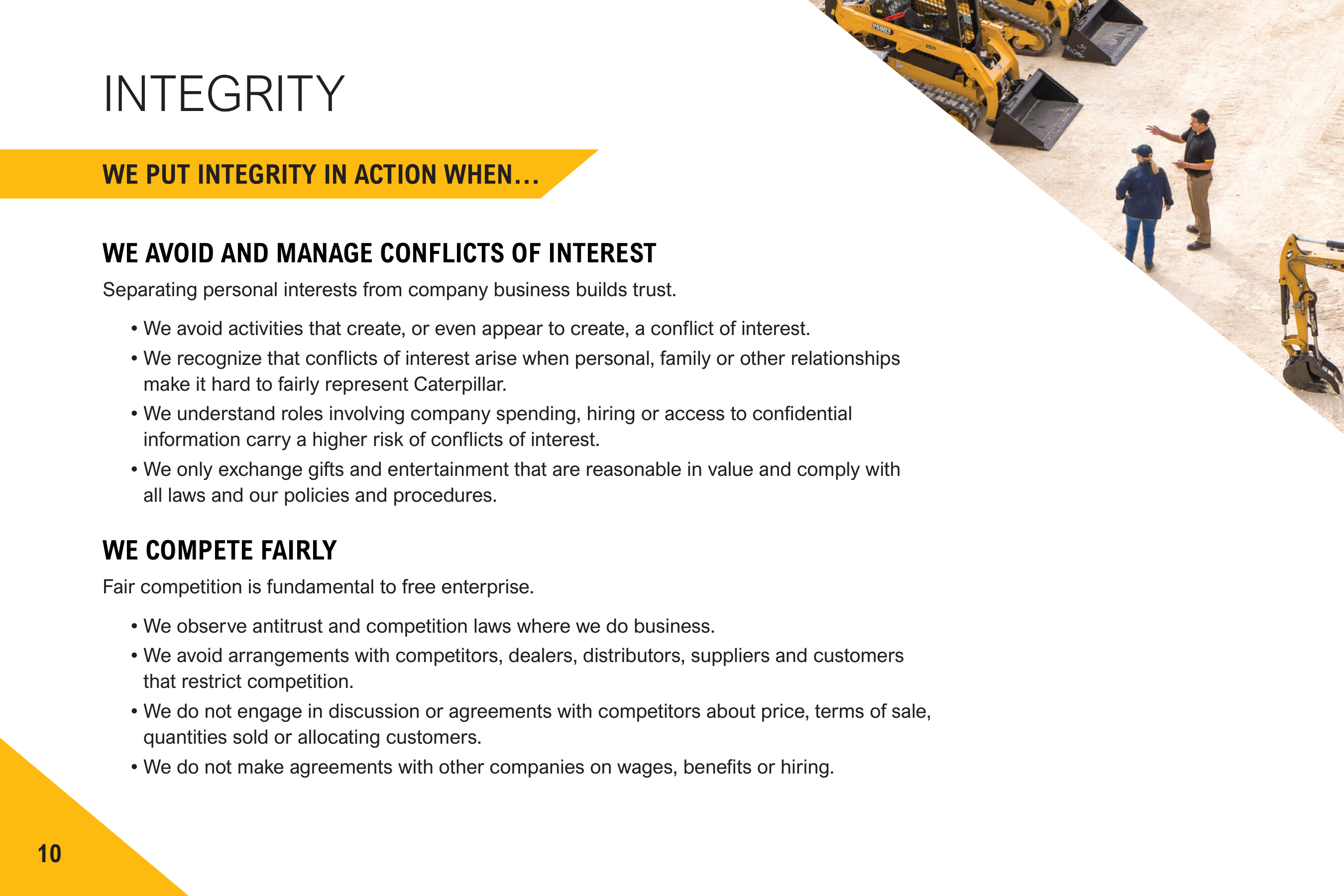 Caterpillar Company Code of Conduct Handbook — page 12