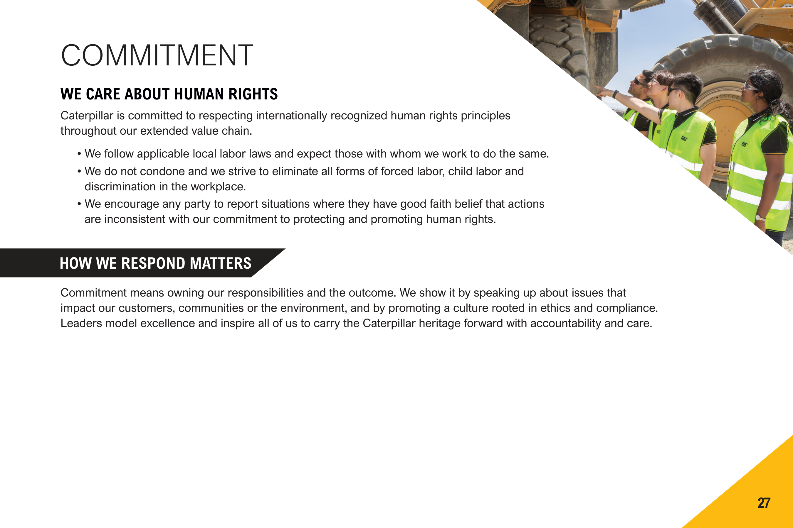 Caterpillar Company Code of Conduct Handbook — page 29