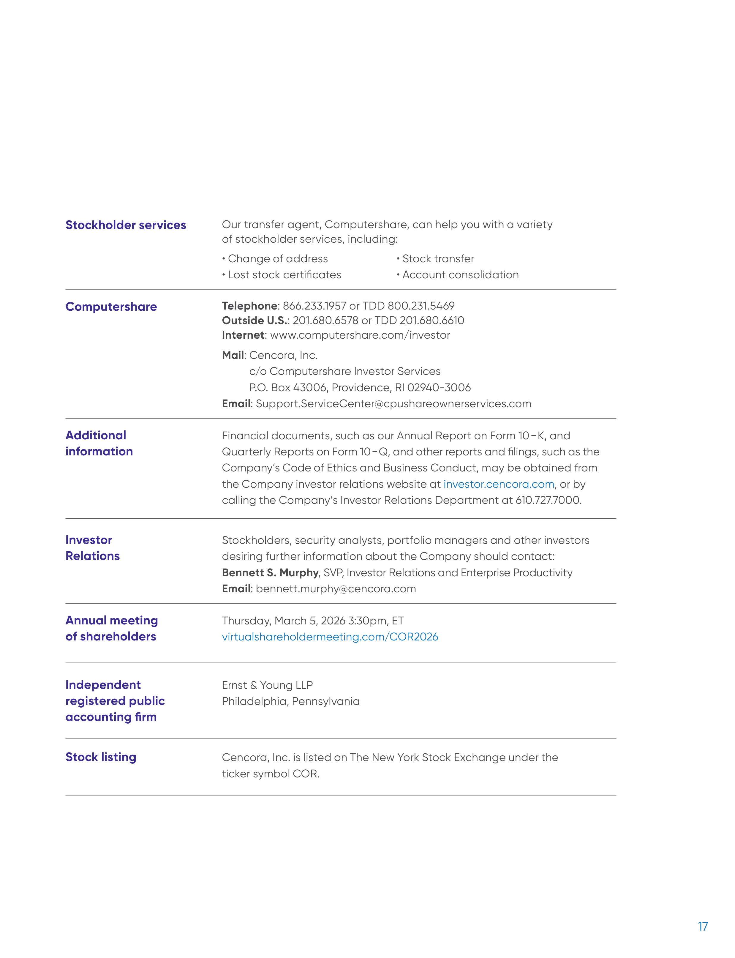 Cencora Annual Report — page 17
