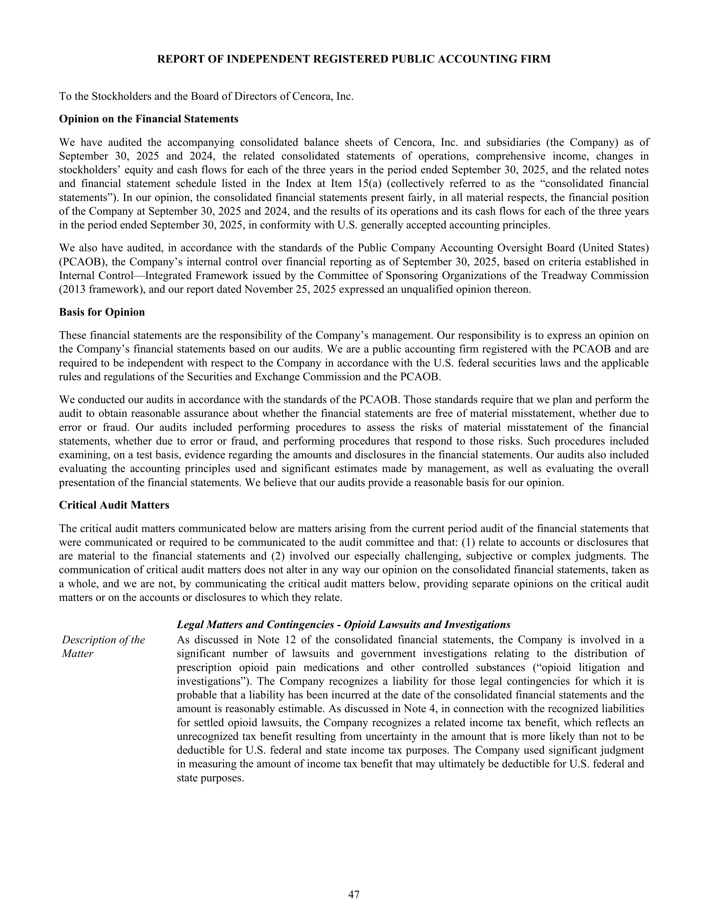 Cencora Annual Report — page 69
