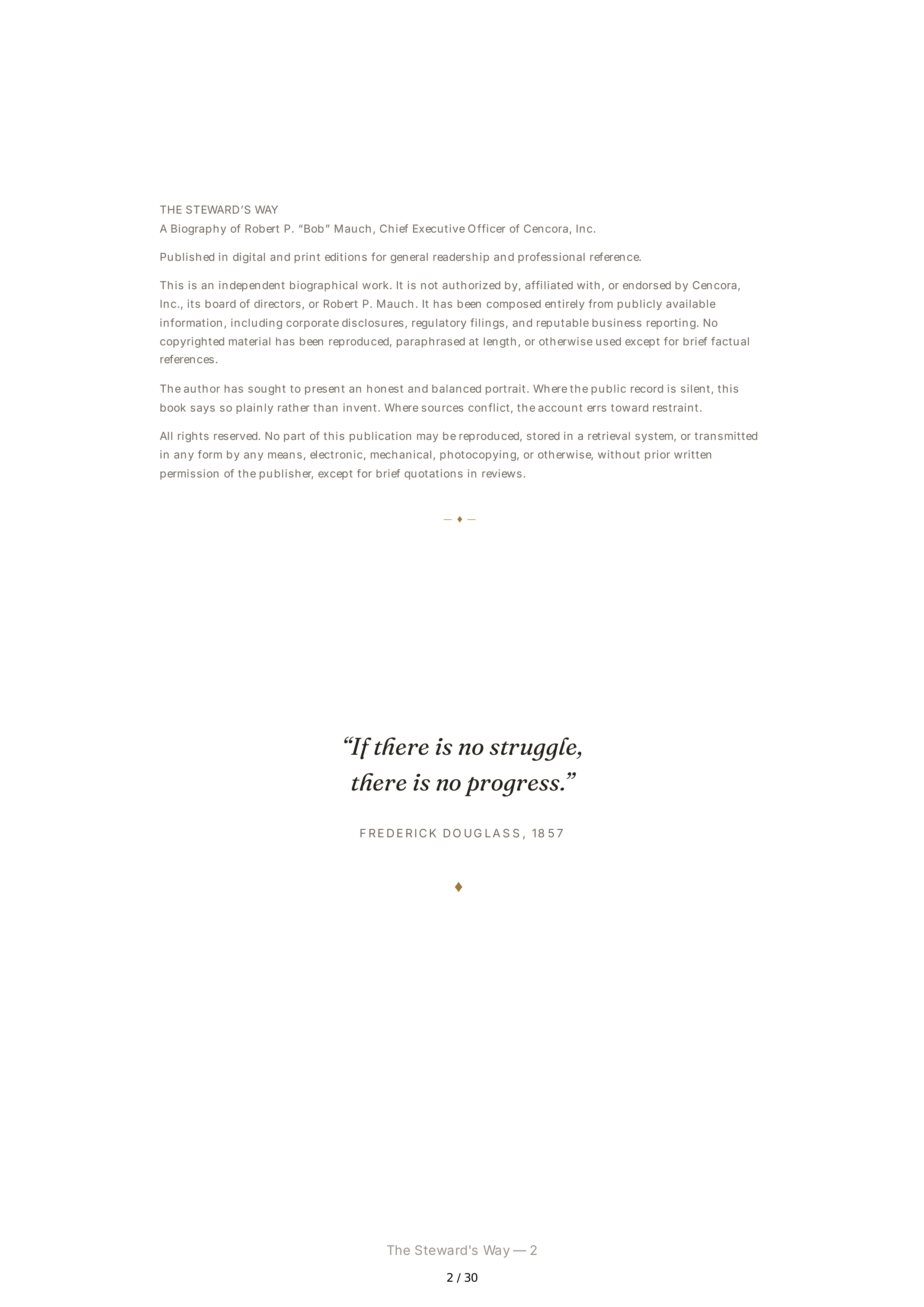 Cencora CEO Robert P. Bob Mauch Biography — page 2