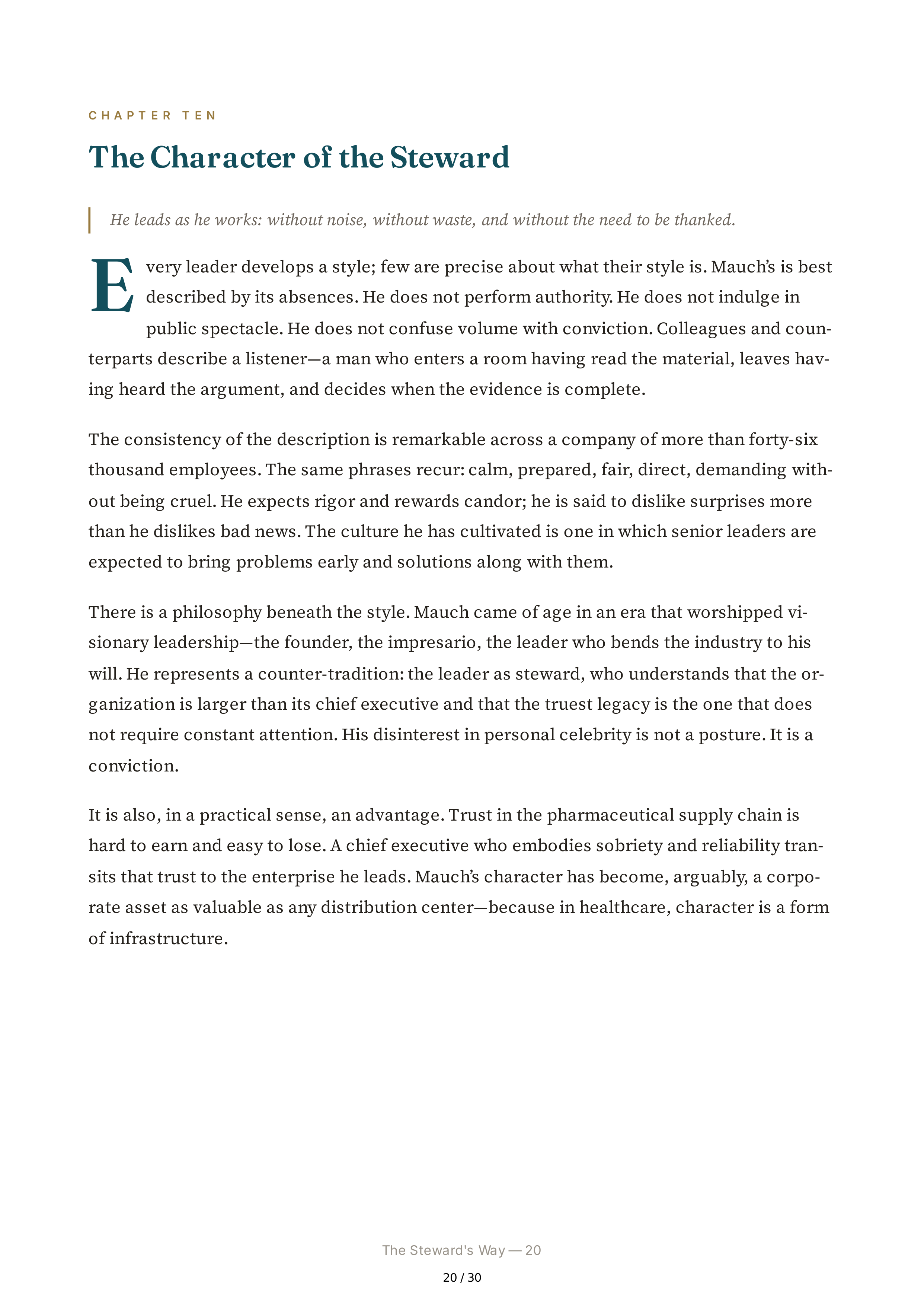Cencora CEO Robert P. Bob Mauch Biography — page 20