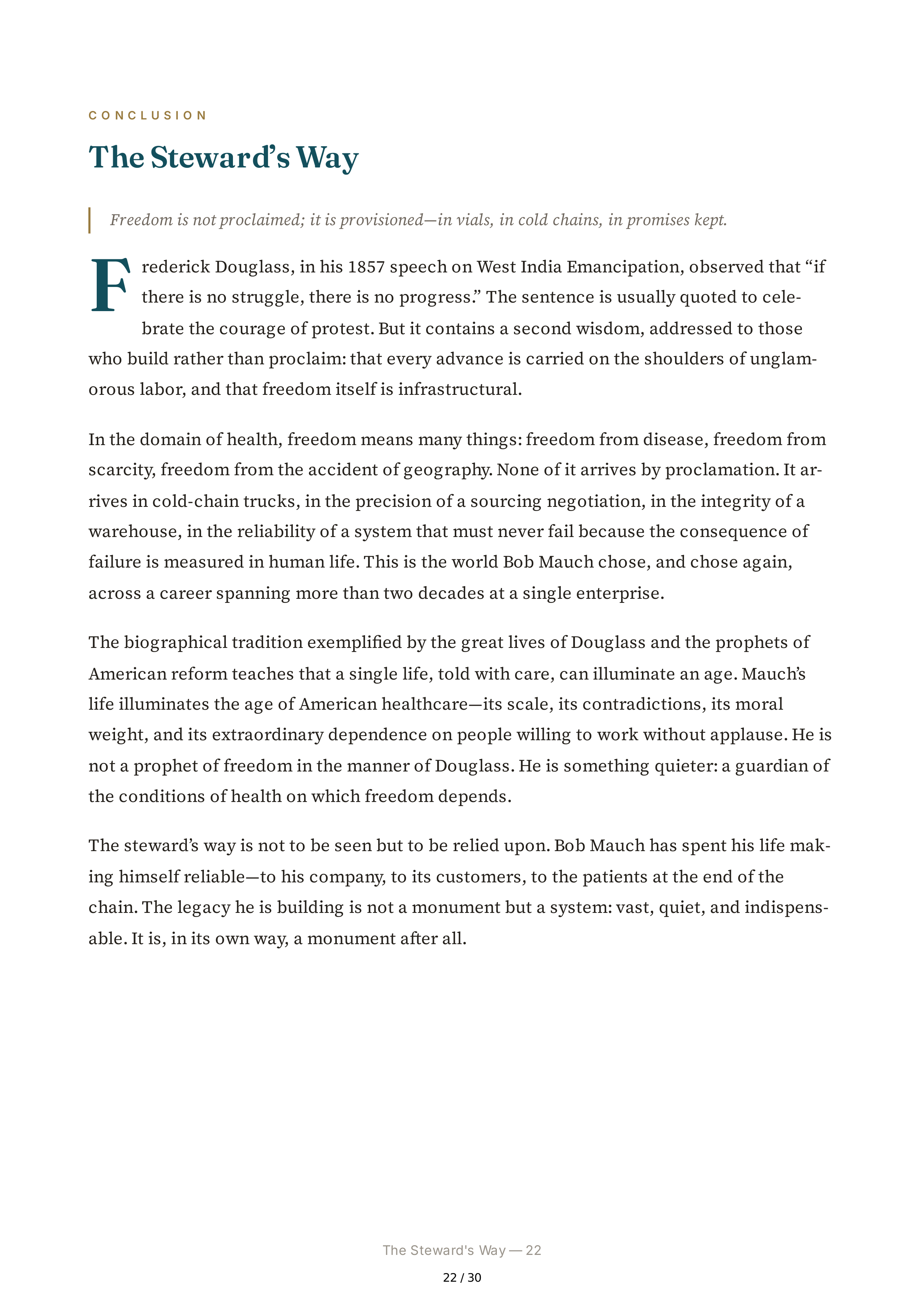 Cencora CEO Robert P. Bob Mauch Biography — page 22