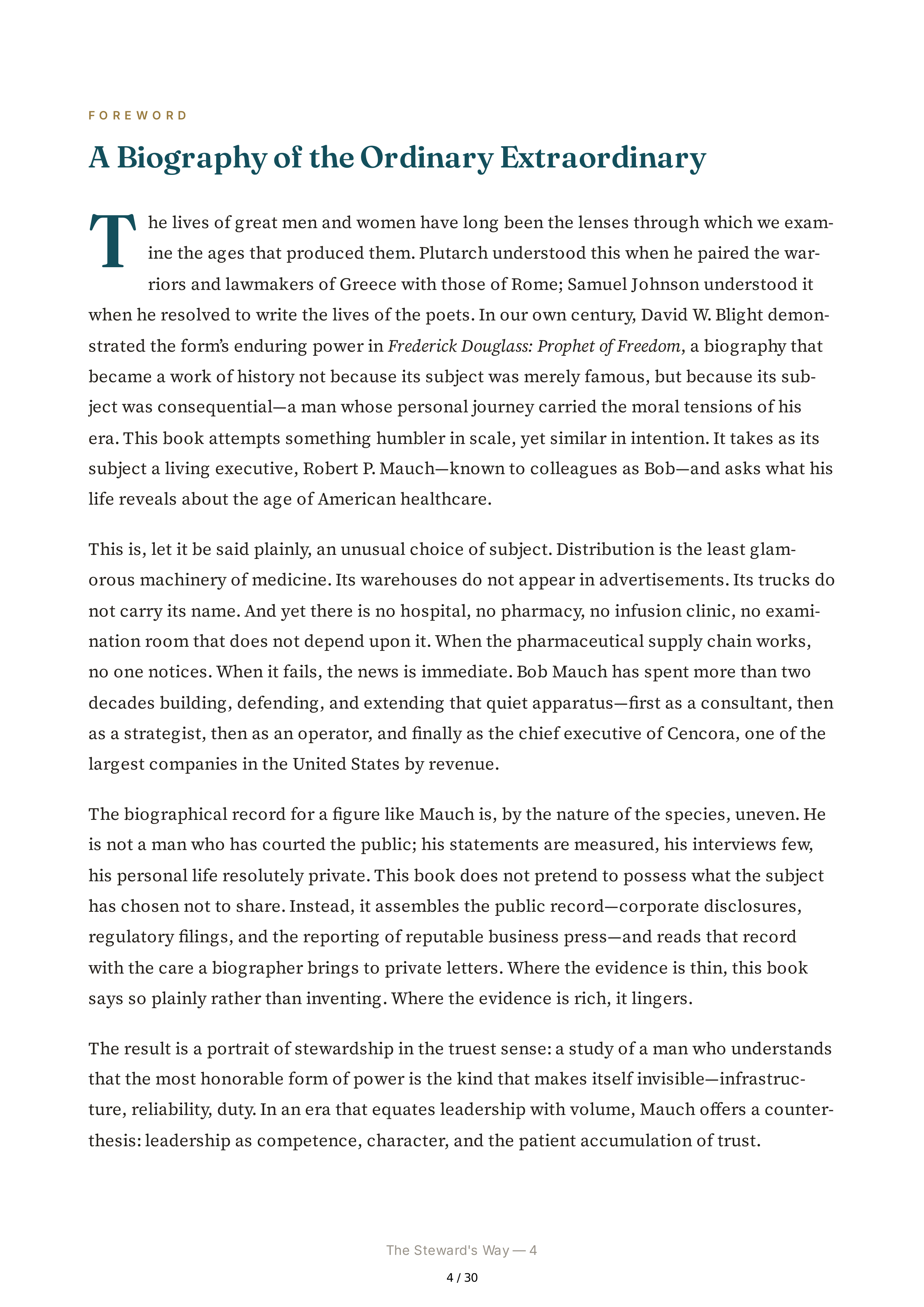 Cencora CEO Robert P. Bob Mauch Biography — page 4