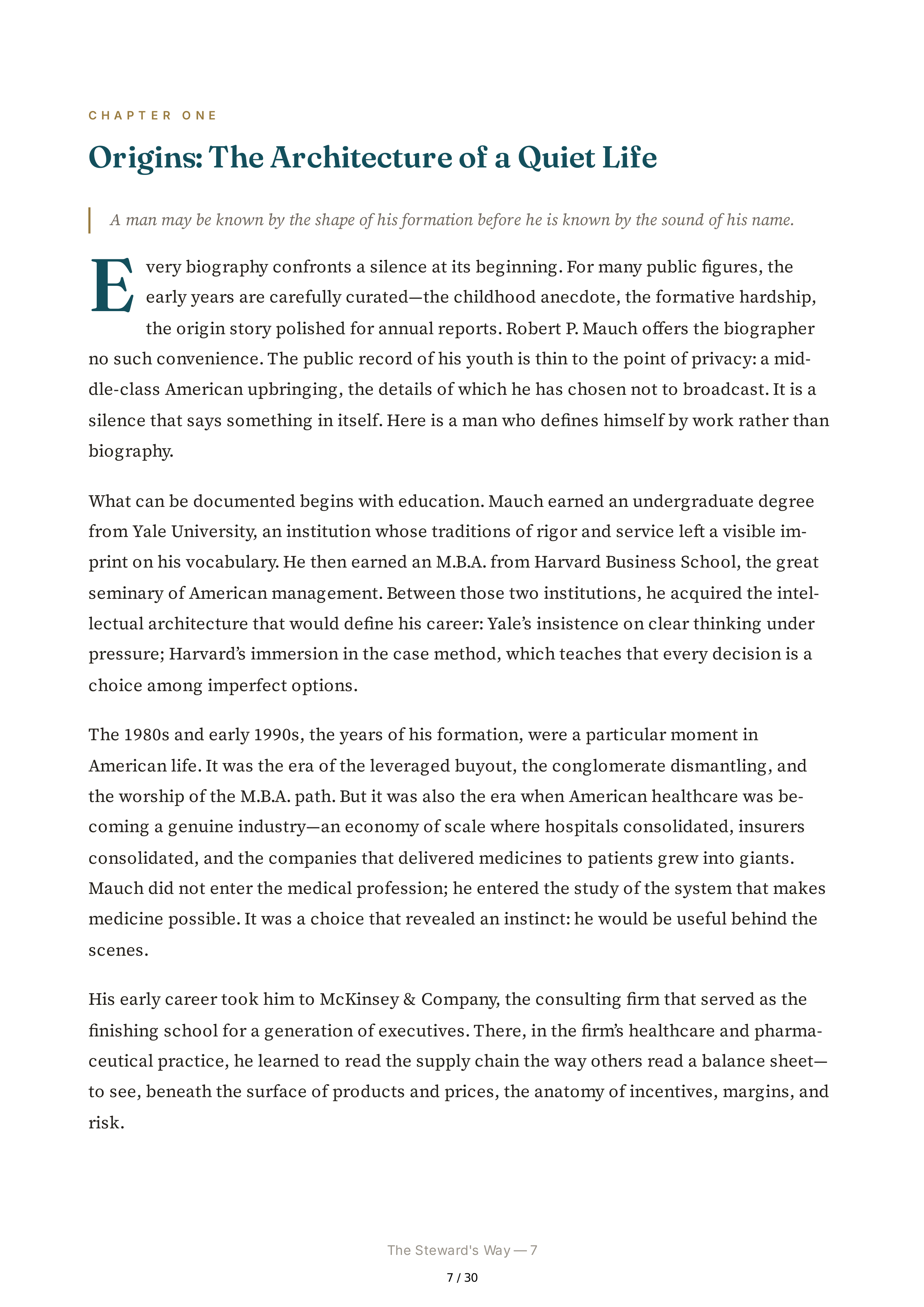 Cencora CEO Robert P. Bob Mauch Biography — page 7