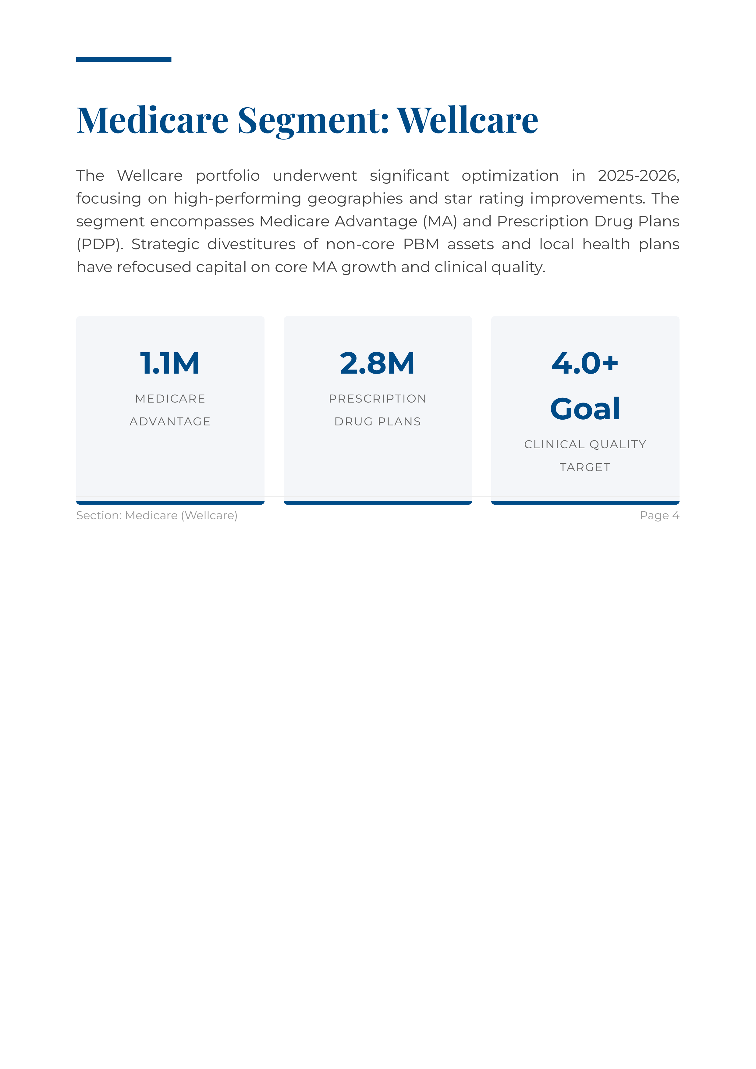 Centene Corporation’s Government-Sponsored Managed Care Membership and Insurance Product Portfolio — page 5