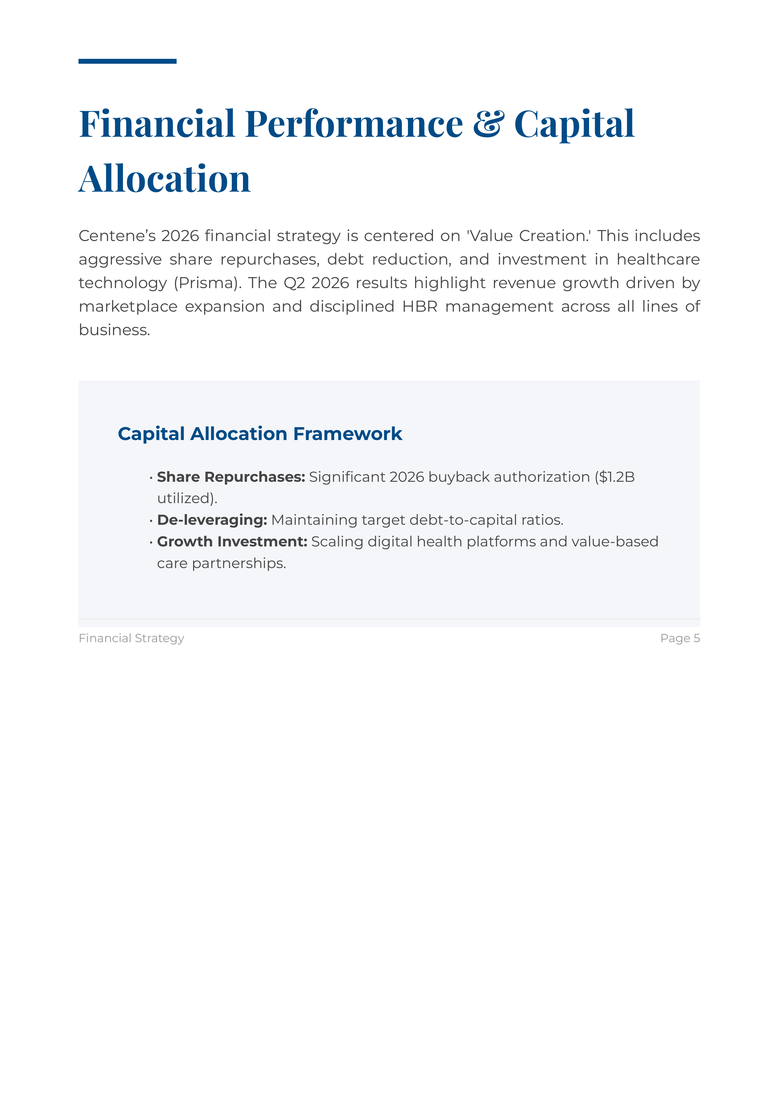 Centene Corporation’s Government-Sponsored Managed Care Membership and Insurance Product Portfolio — page 6
