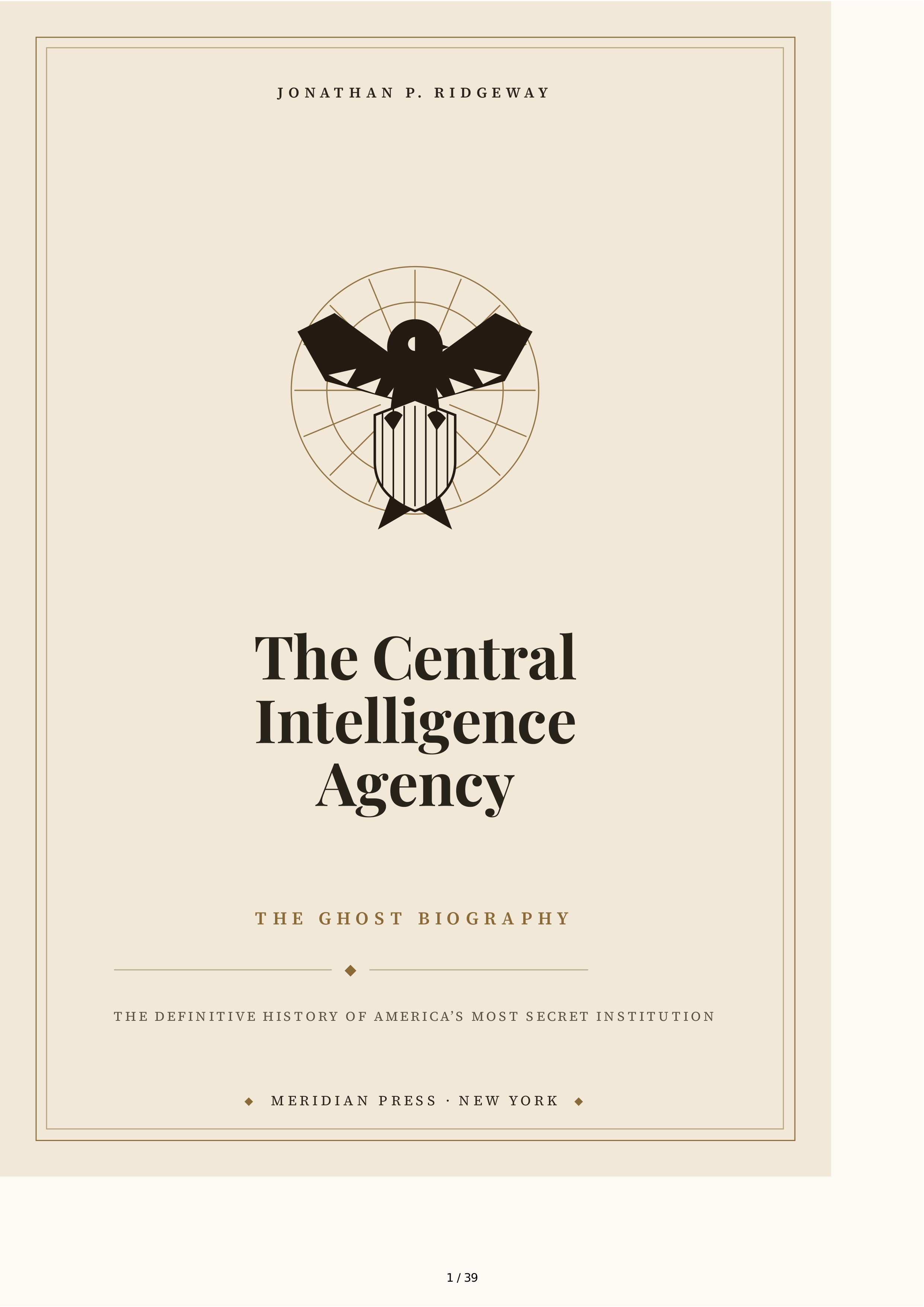 Central Intelligence Agency (CIA) The Ghost Biography — page 1