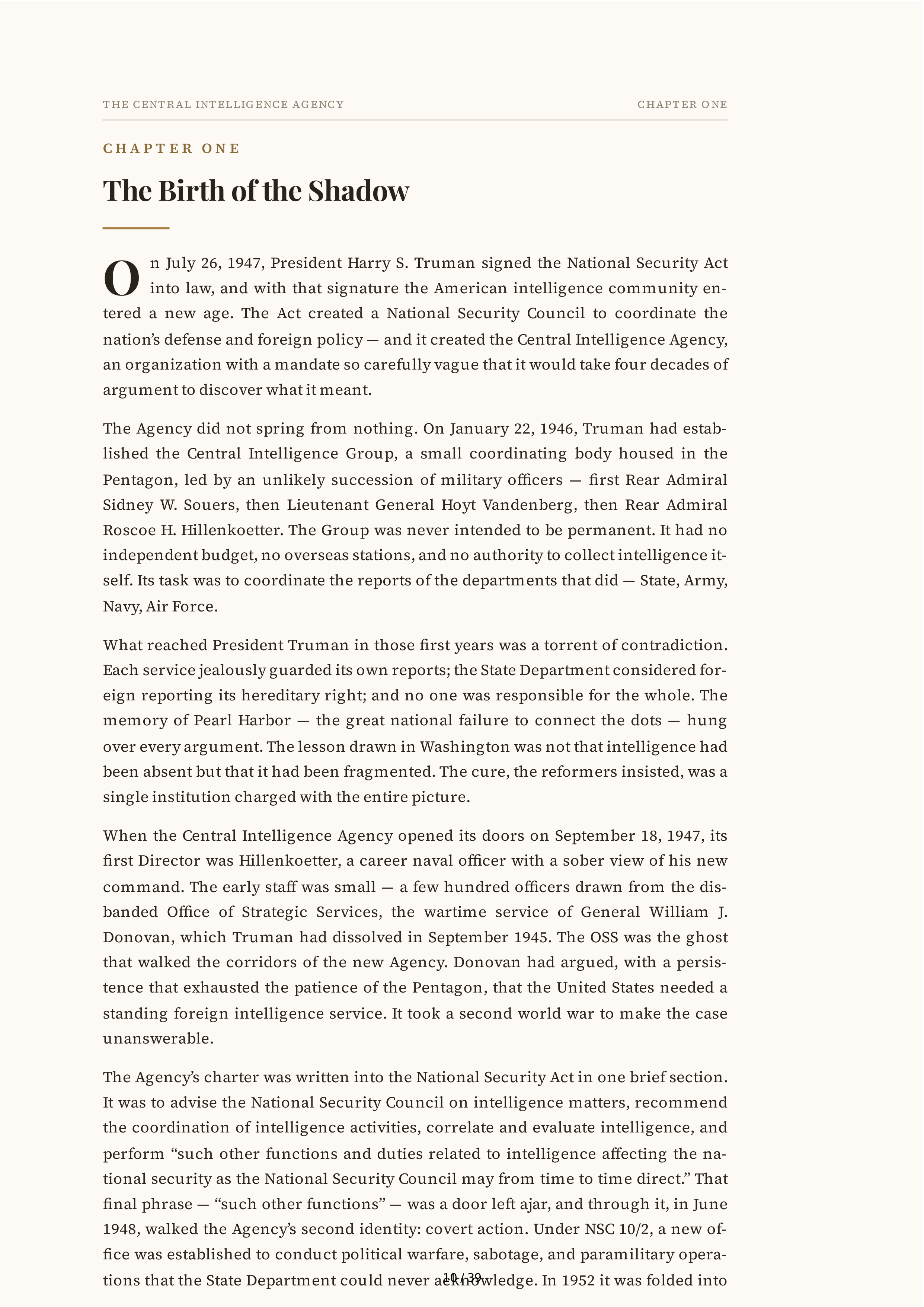 Central Intelligence Agency (CIA) The Ghost Biography — page 10