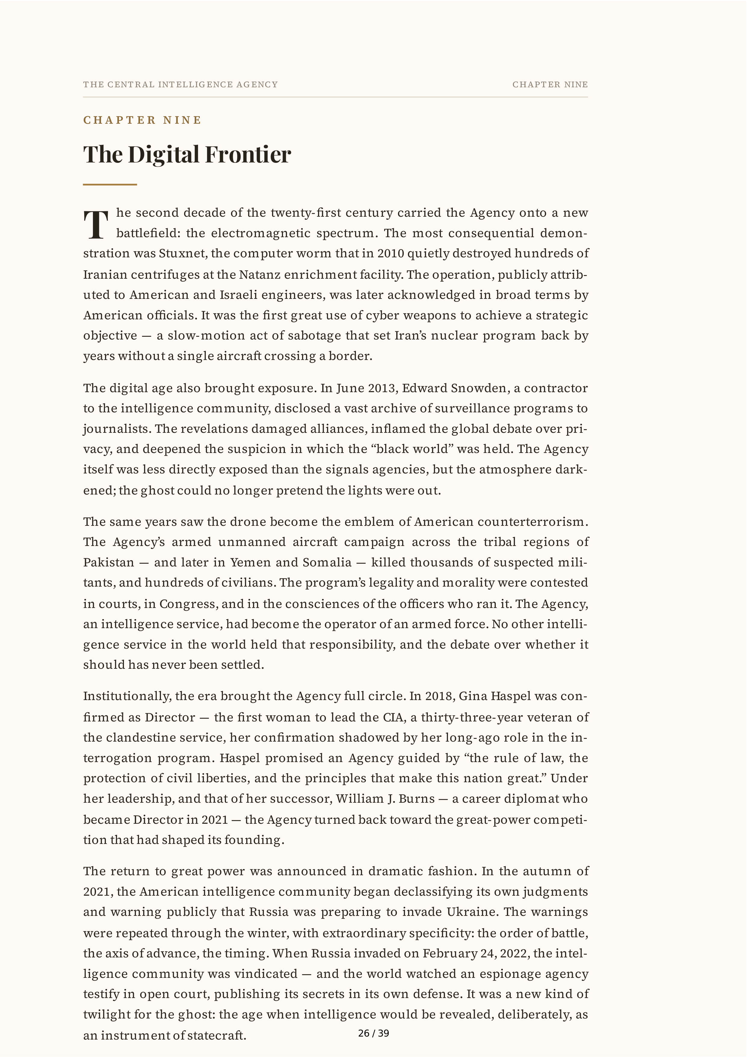 Central Intelligence Agency (CIA) The Ghost Biography — page 26