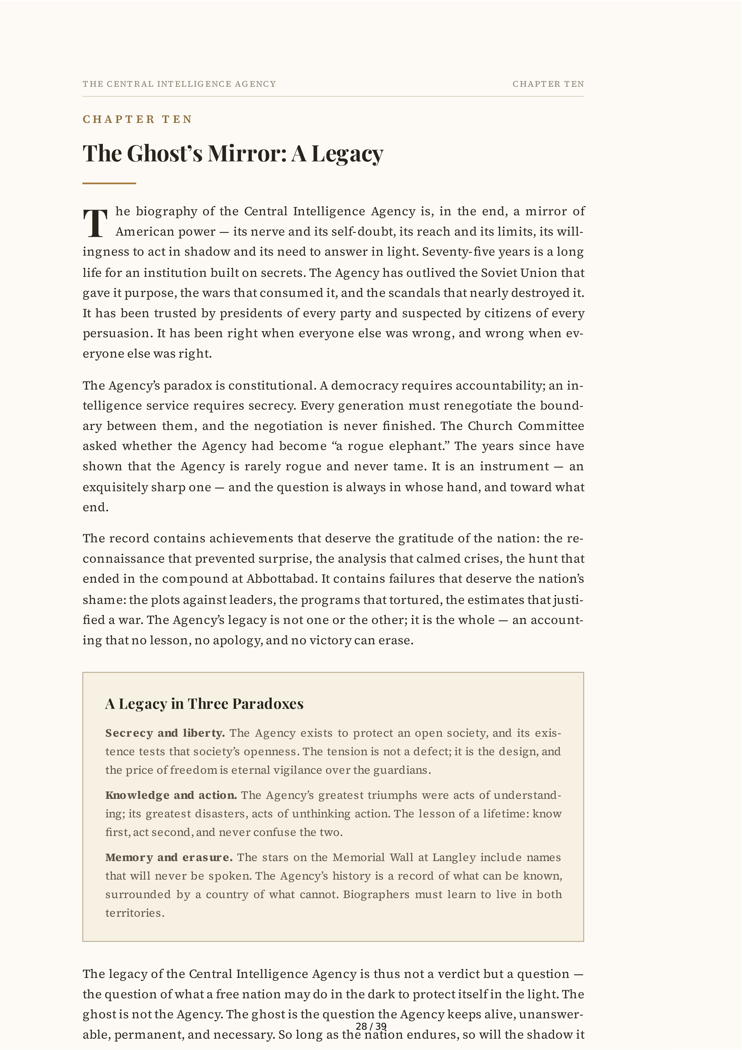 Central Intelligence Agency (CIA) The Ghost Biography — page 28