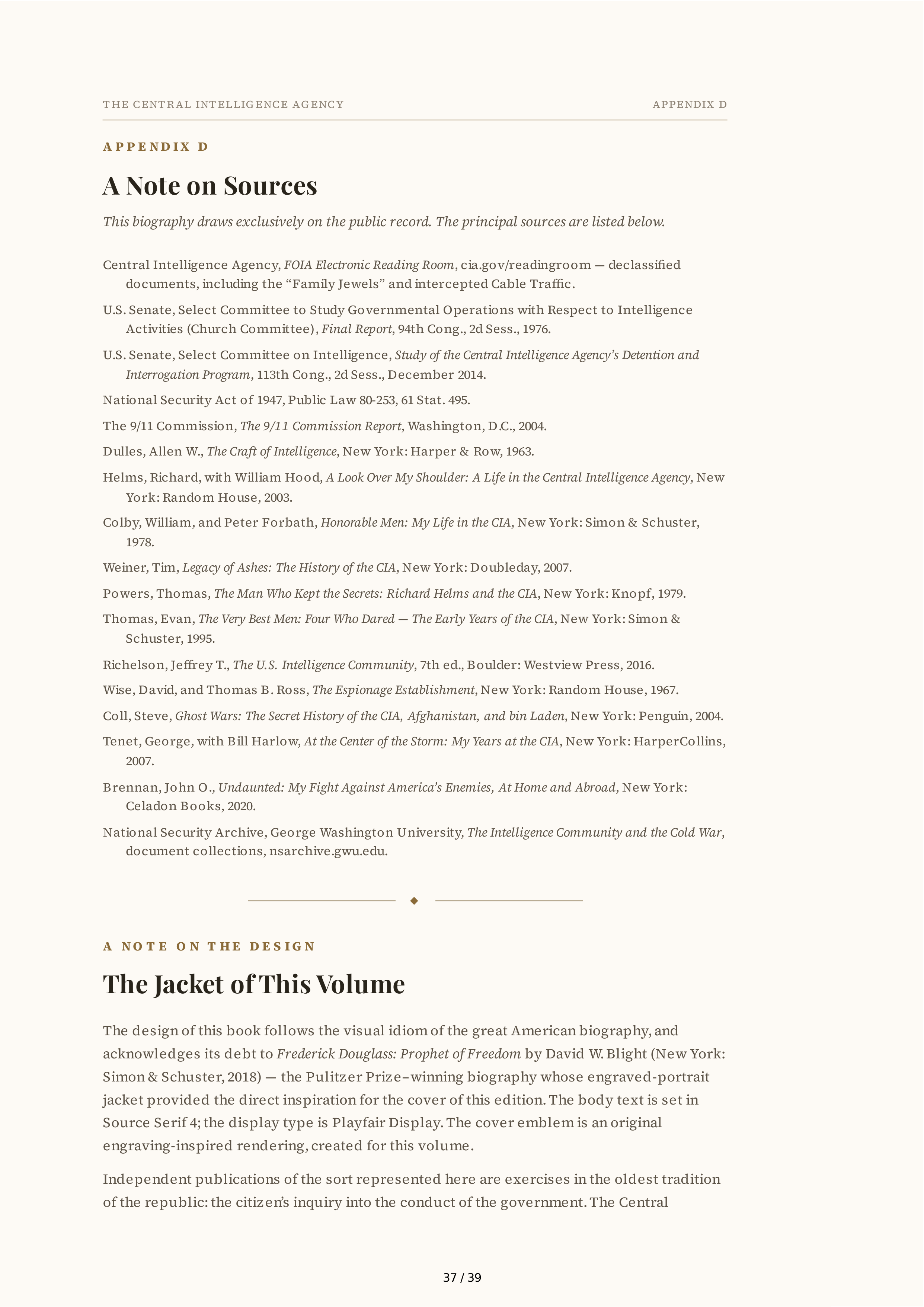 Central Intelligence Agency (CIA) The Ghost Biography — page 37