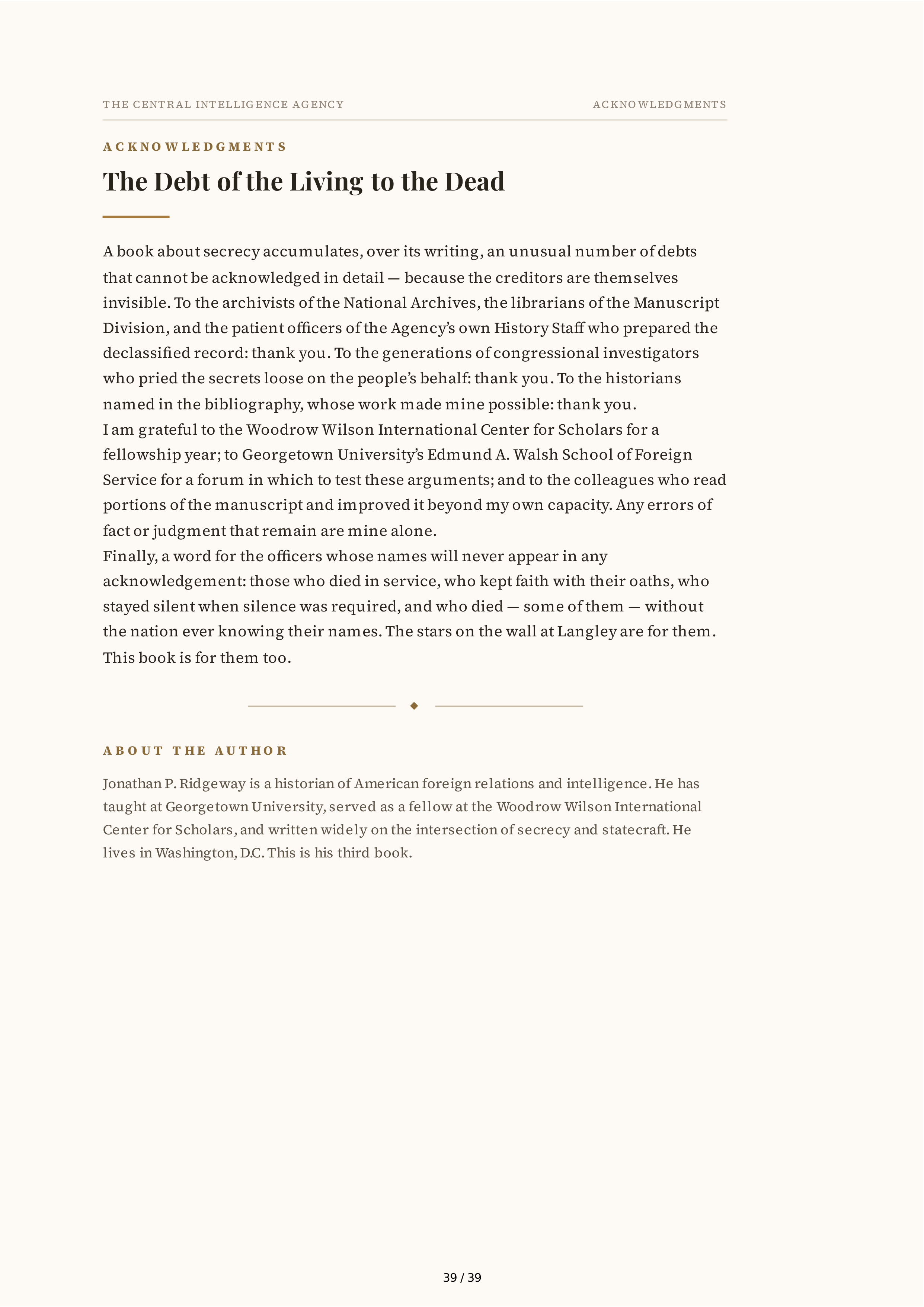 Central Intelligence Agency (CIA) The Ghost Biography — page 39