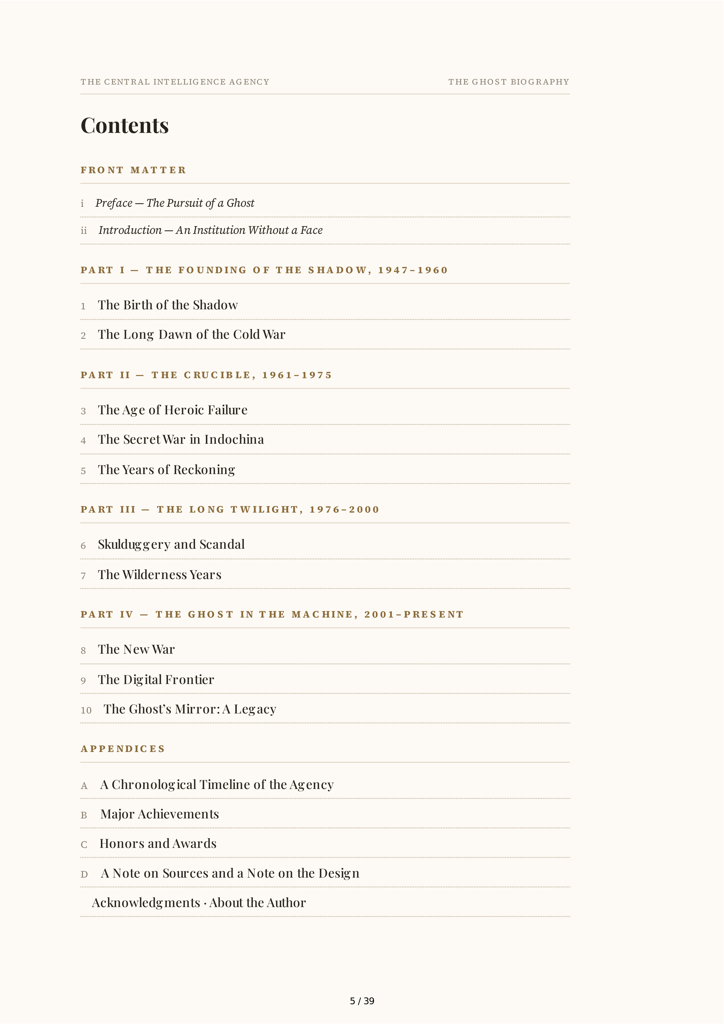 Central Intelligence Agency (CIA) The Ghost Biography — page 5