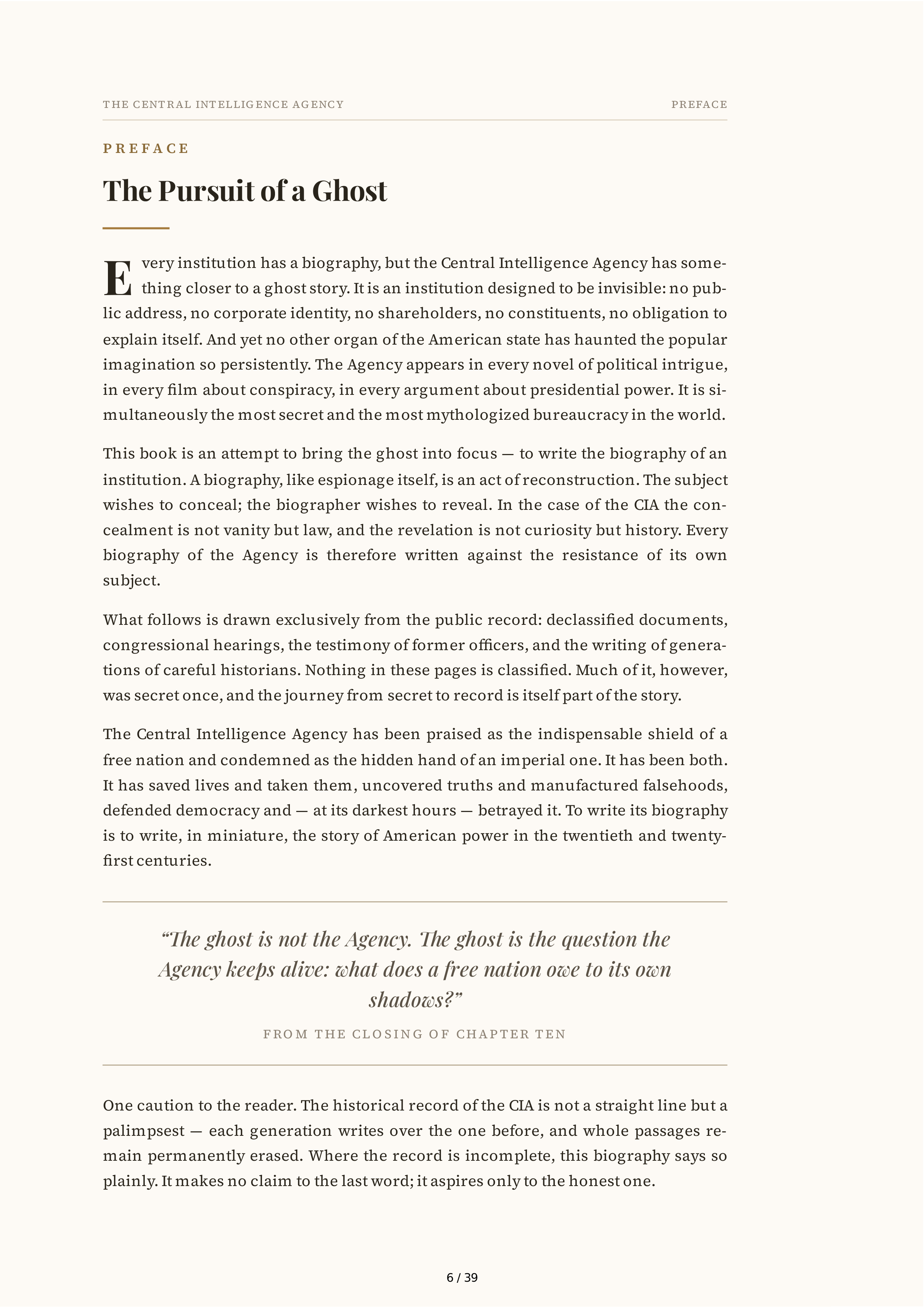Central Intelligence Agency (CIA) The Ghost Biography — page 6