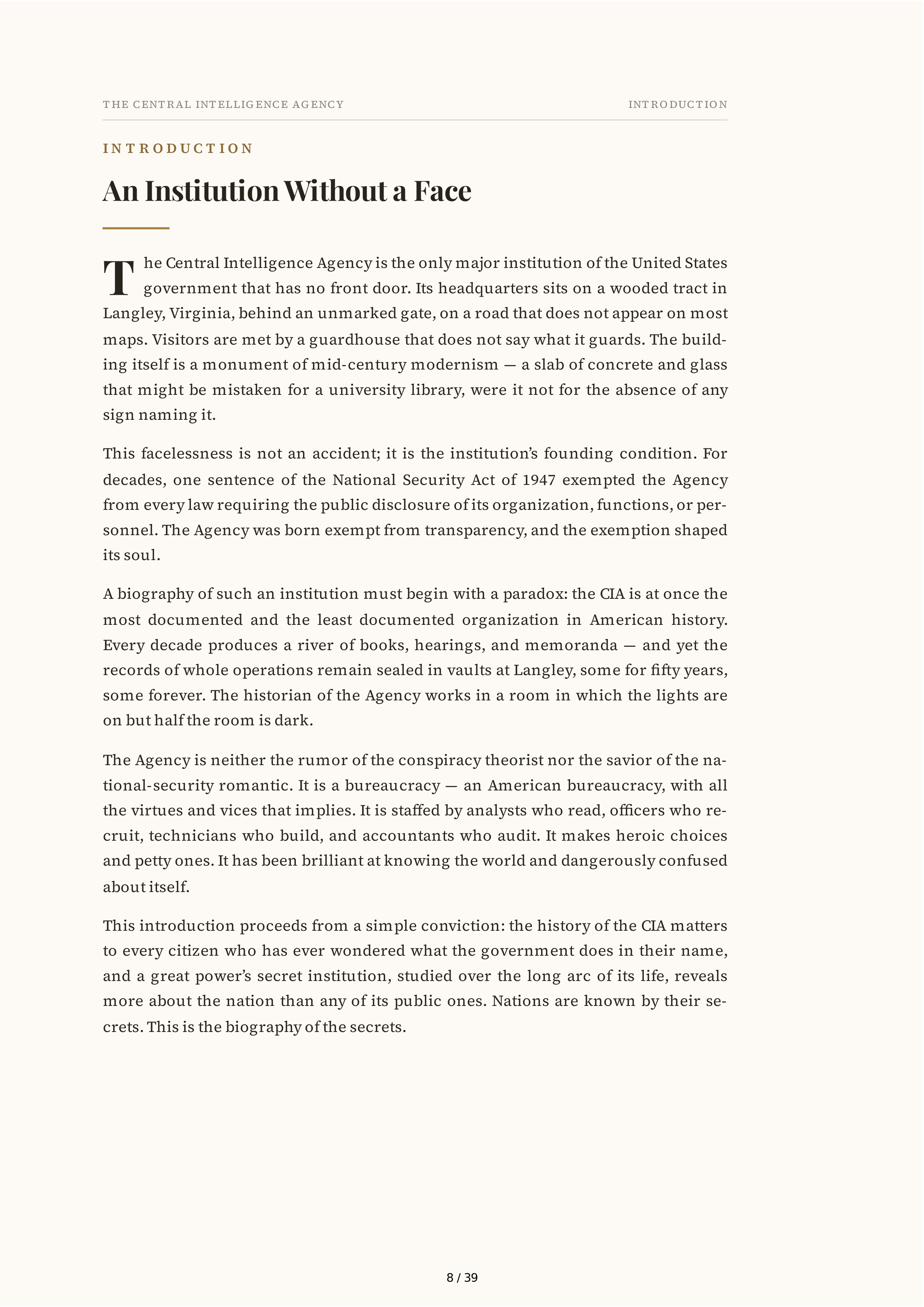 Central Intelligence Agency (CIA) The Ghost Biography — page 8