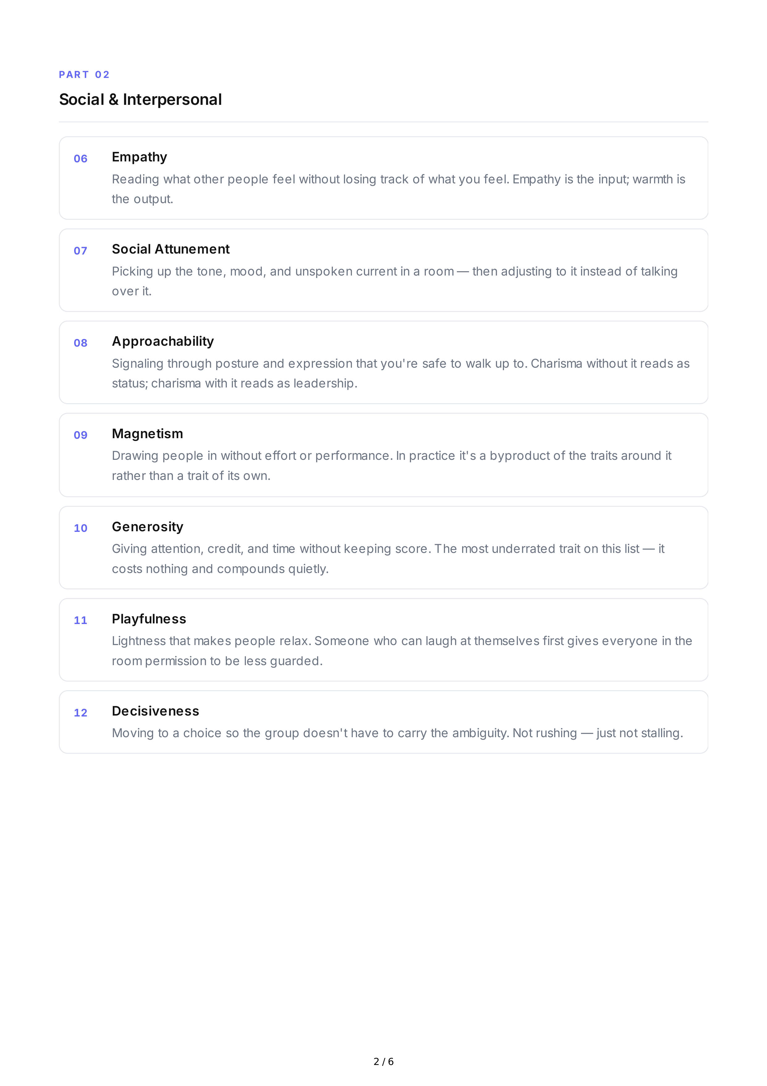 Charisma Personality Traits — page 2
