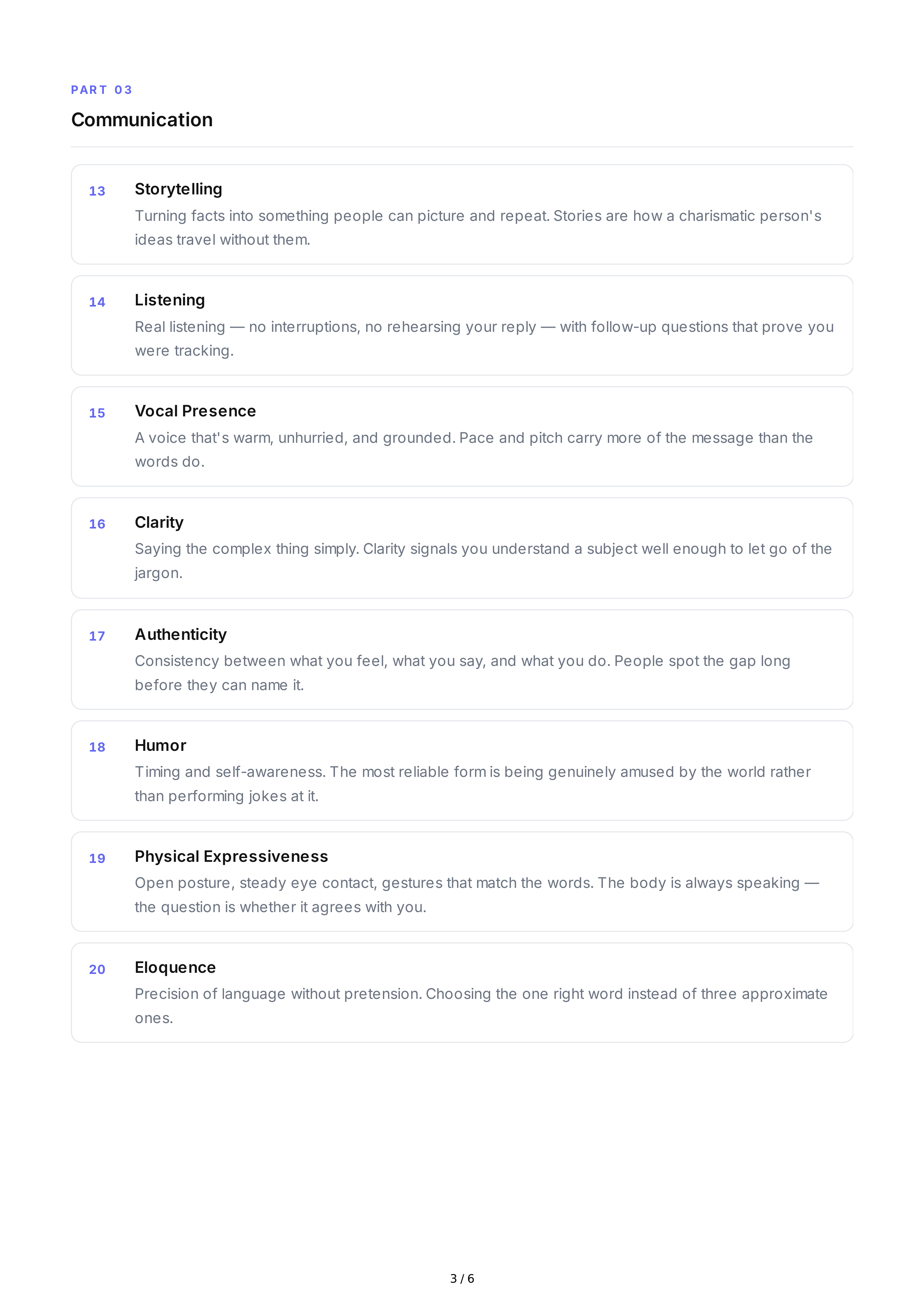 Charisma Personality Traits — page 3