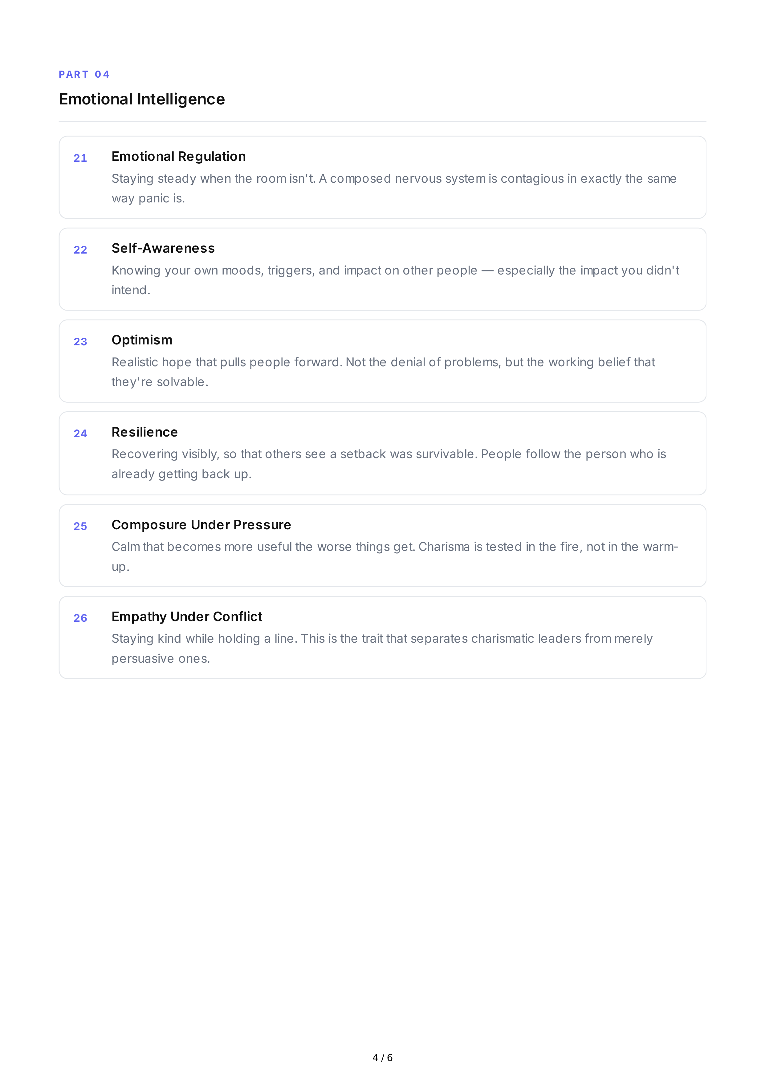 Charisma Personality Traits — page 4