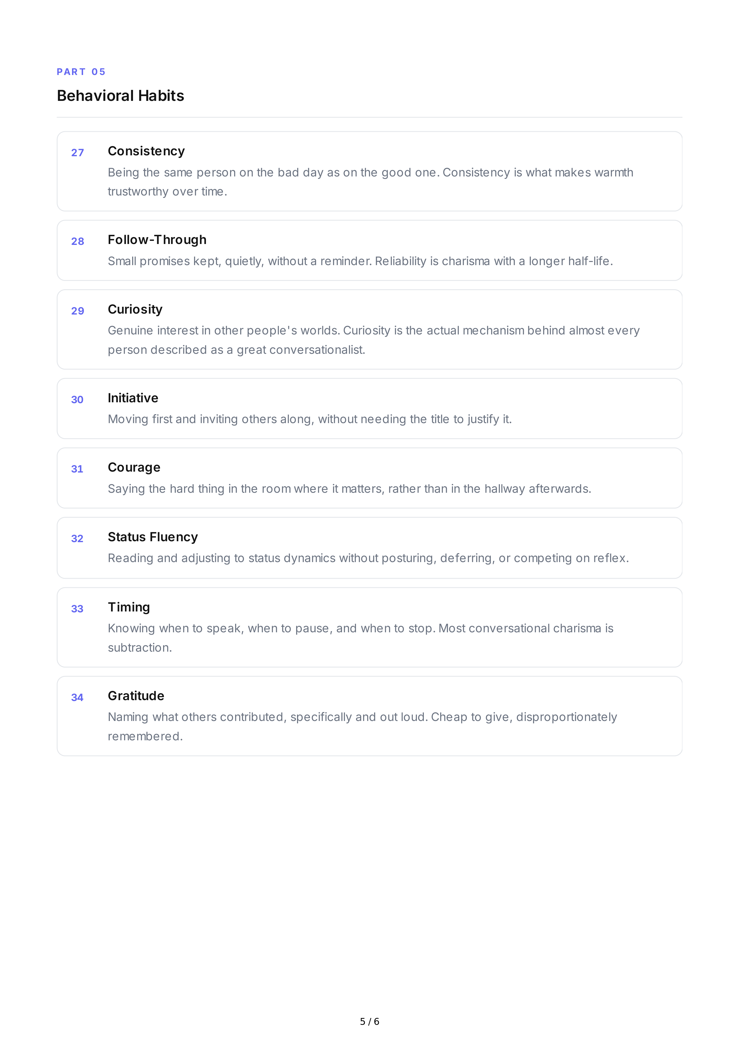 Charisma Personality Traits — page 5