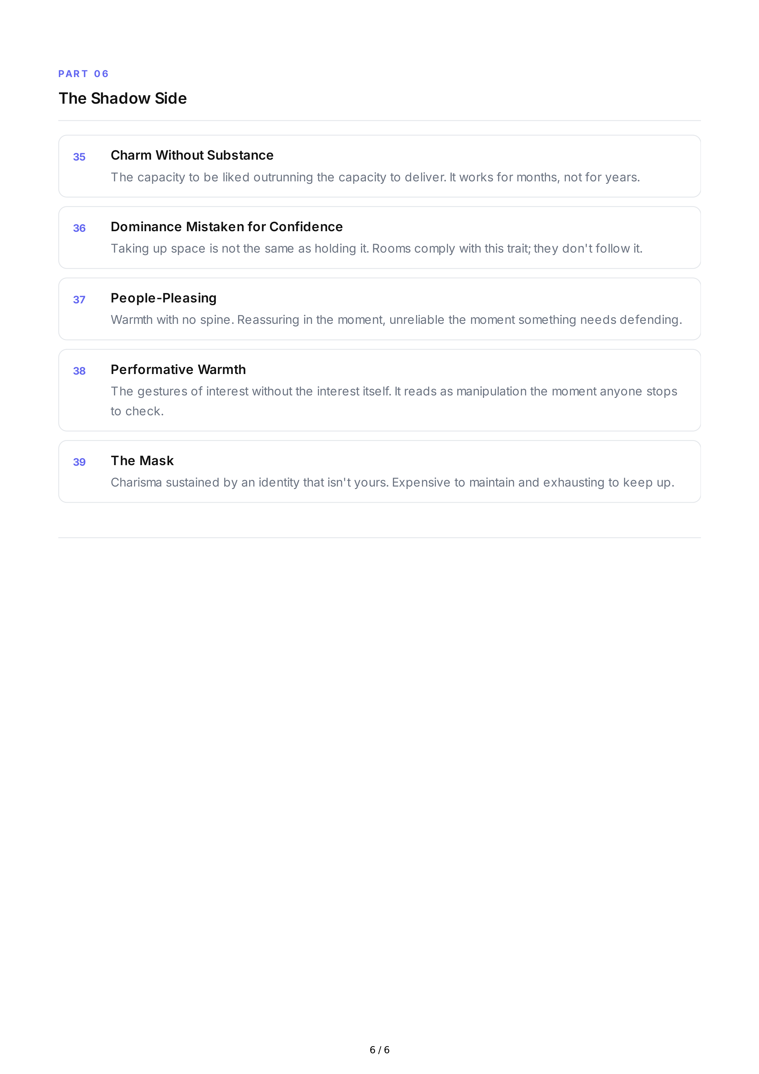 Charisma Personality Traits — page 6